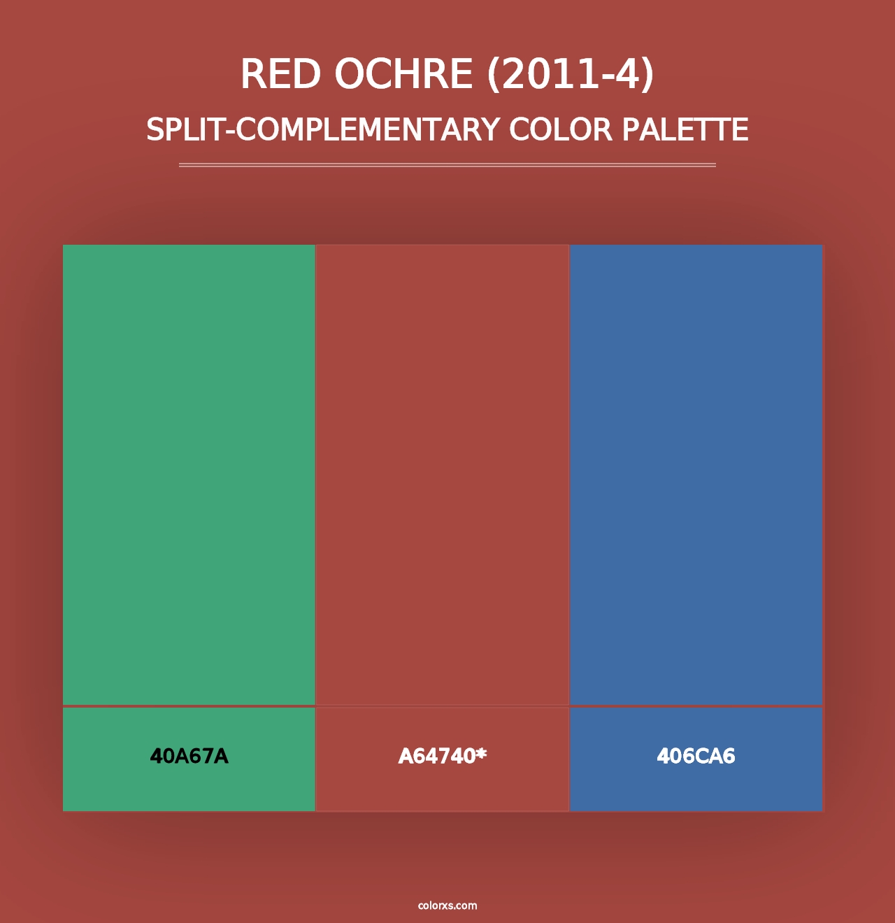 Red Ochre (2011-4) - Split-Complementary Color Palette