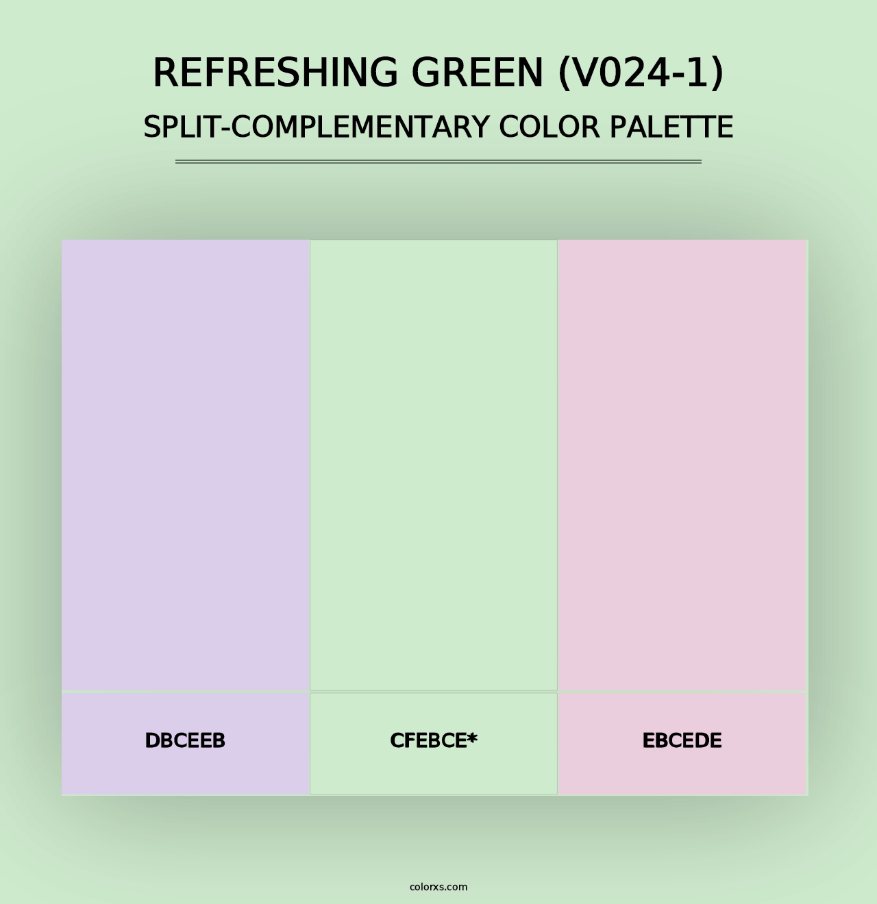 Refreshing Green (V024-1) - Split-Complementary Color Palette