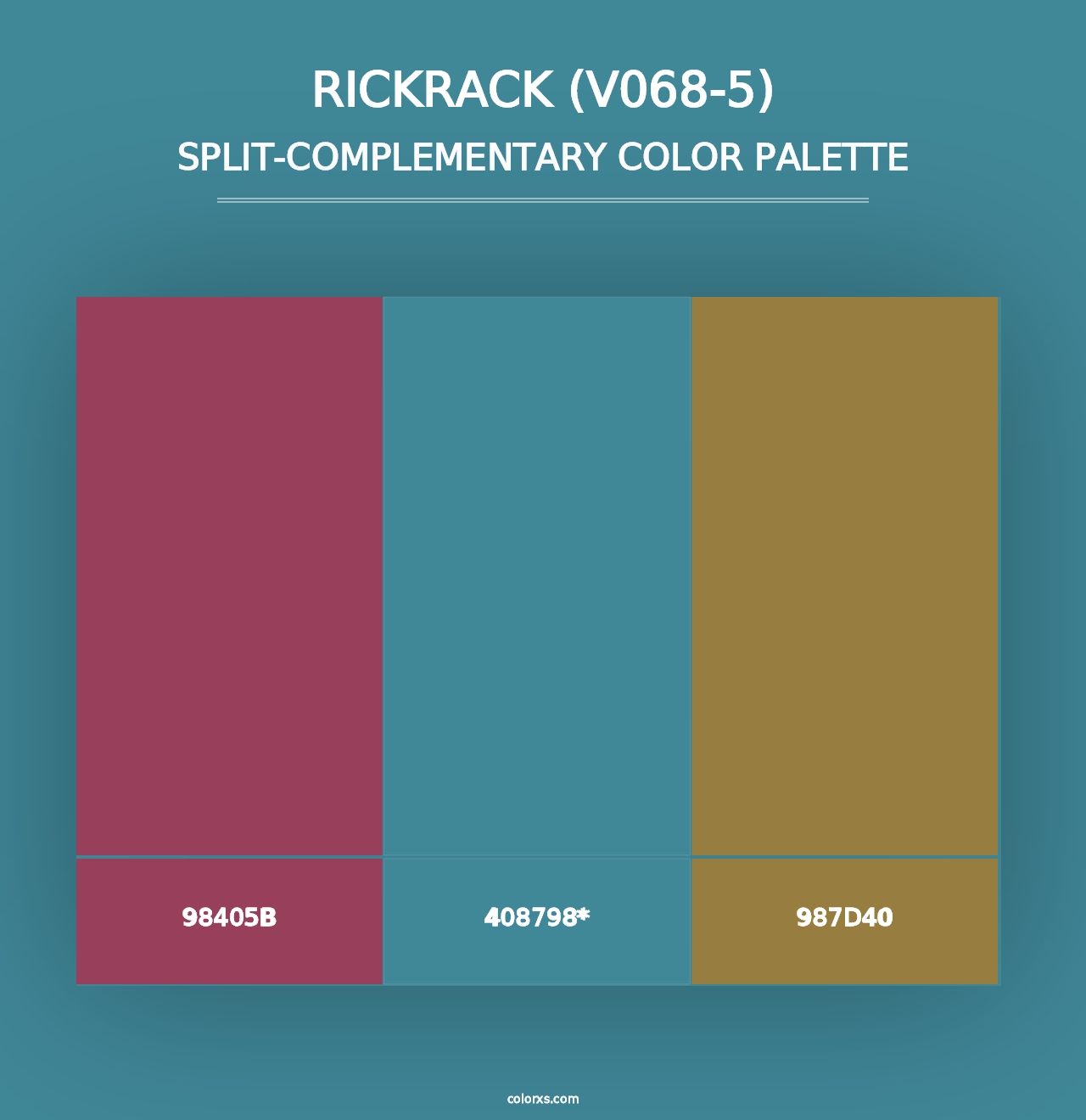 Rickrack (V068-5) - Split-Complementary Color Palette