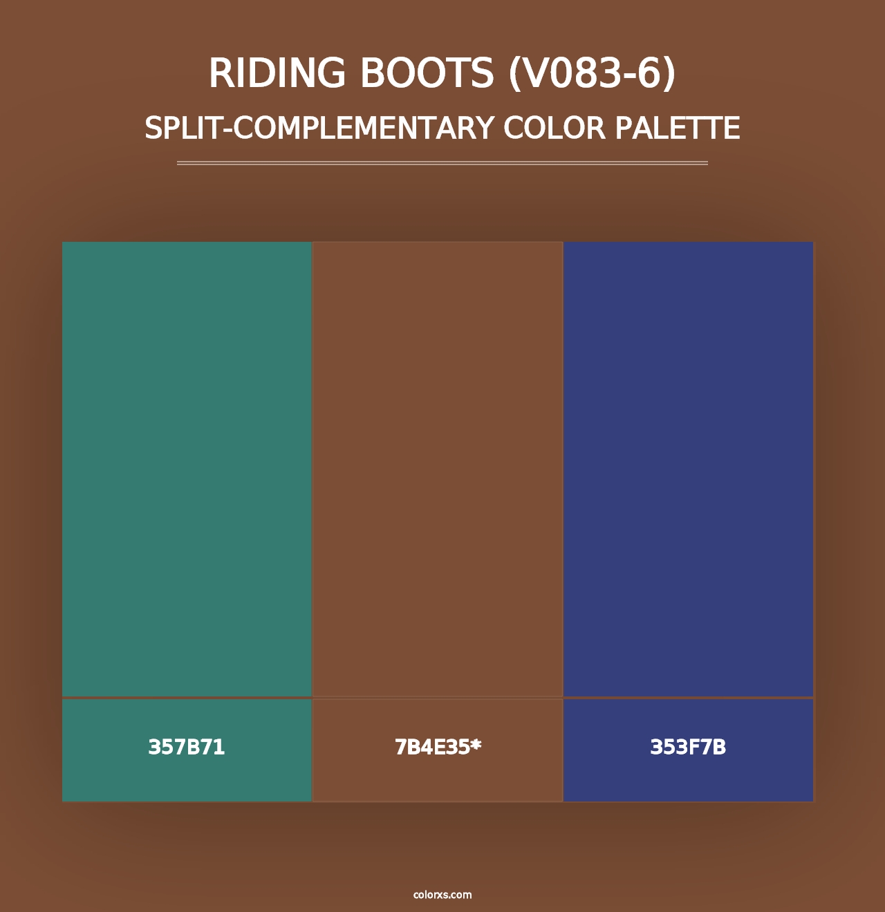 Riding Boots (V083-6) - Split-Complementary Color Palette