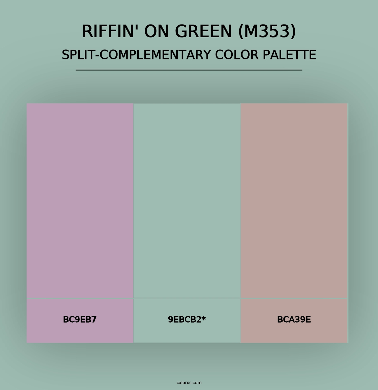 Riffin' on Green (M353) - Split-Complementary Color Palette