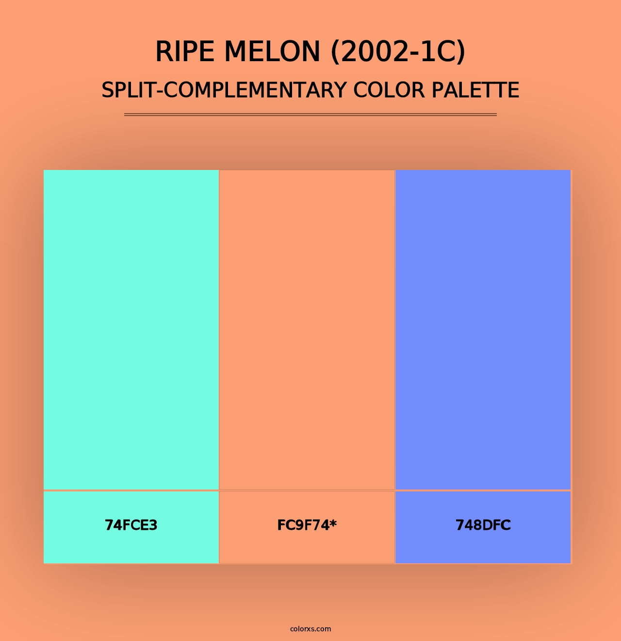 Ripe Melon (2002-1C) - Split-Complementary Color Palette