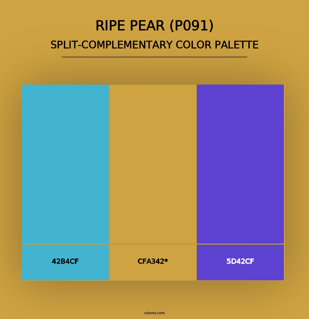 Ripe Pear (P091) - Split-Complementary Color Palette