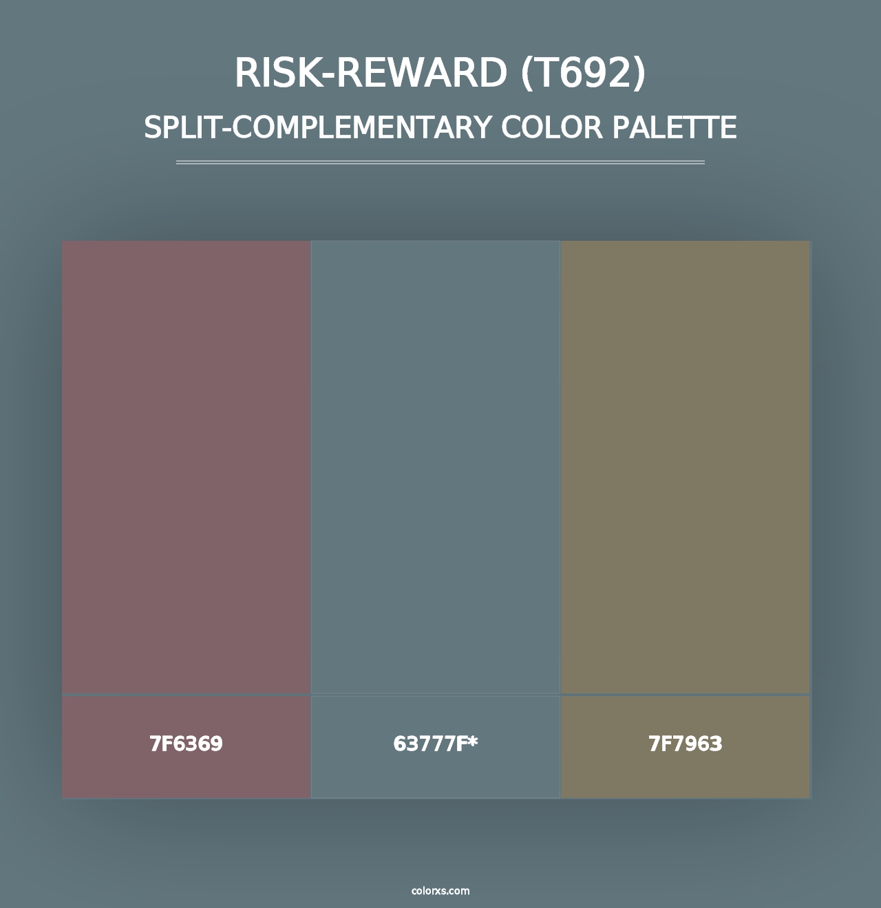 Risk-Reward (T692) - Split-Complementary Color Palette