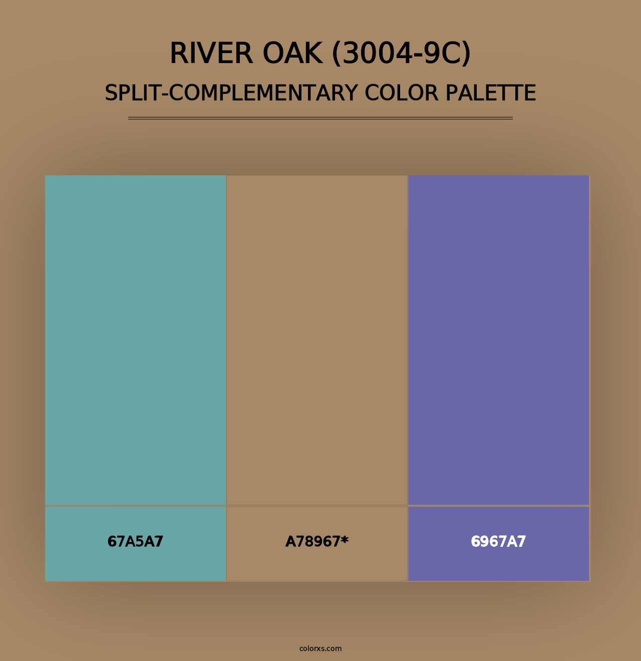 River Oak (3004-9C) - Split-Complementary Color Palette