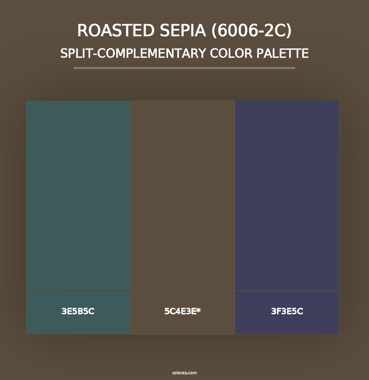 Roasted Sepia (6006-2C) - Split-Complementary Color Palette