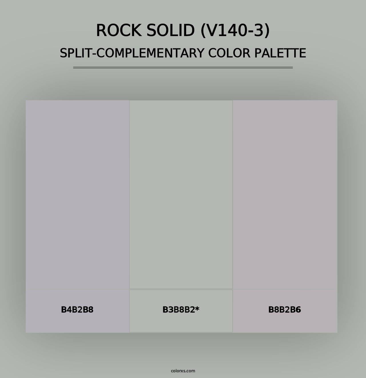 Rock Solid (V140-3) - Split-Complementary Color Palette