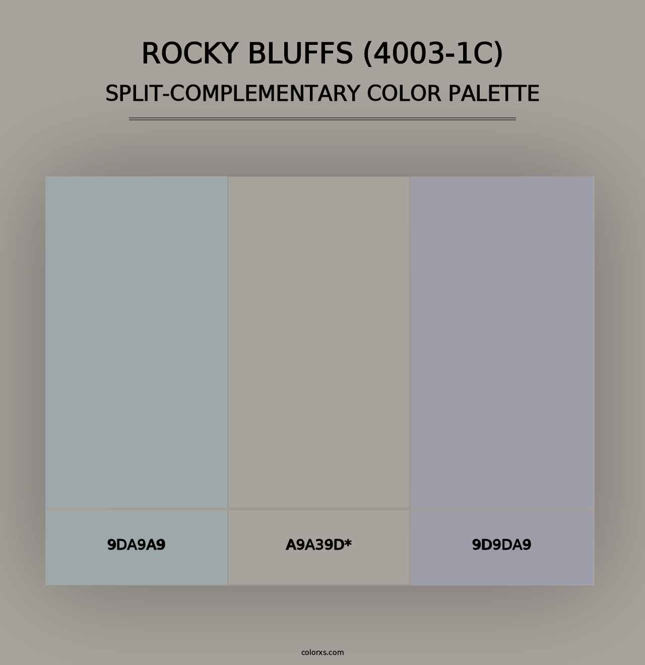 Rocky Bluffs (4003-1C) - Split-Complementary Color Palette