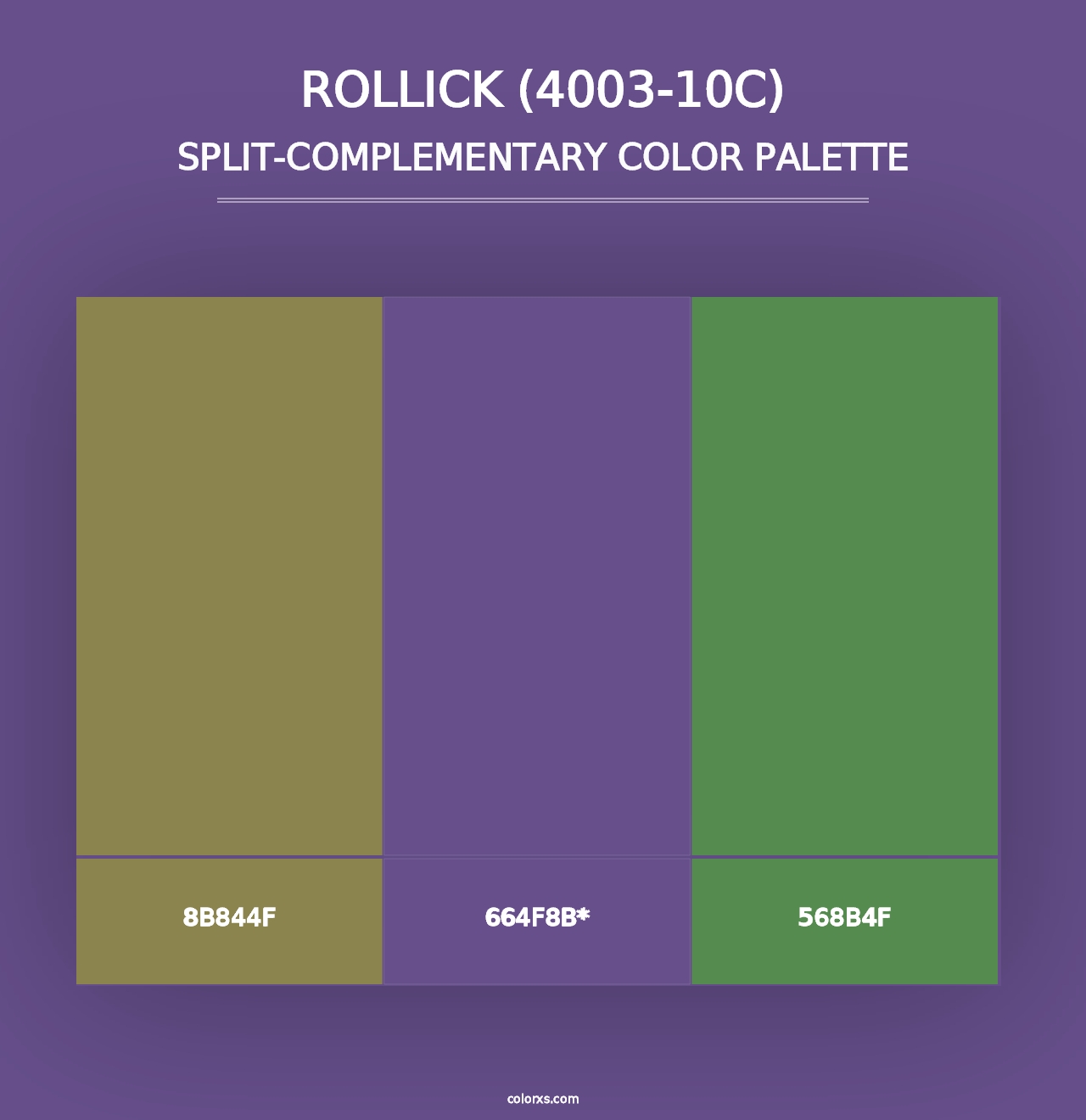 Rollick (4003-10C) - Split-Complementary Color Palette