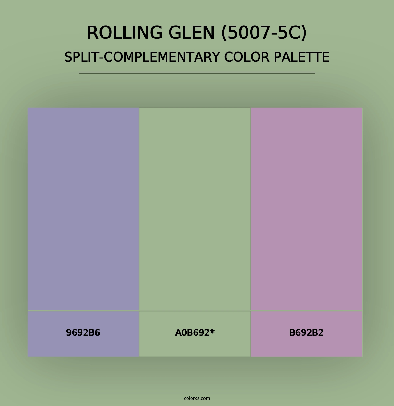 Rolling Glen (5007-5C) - Split-Complementary Color Palette