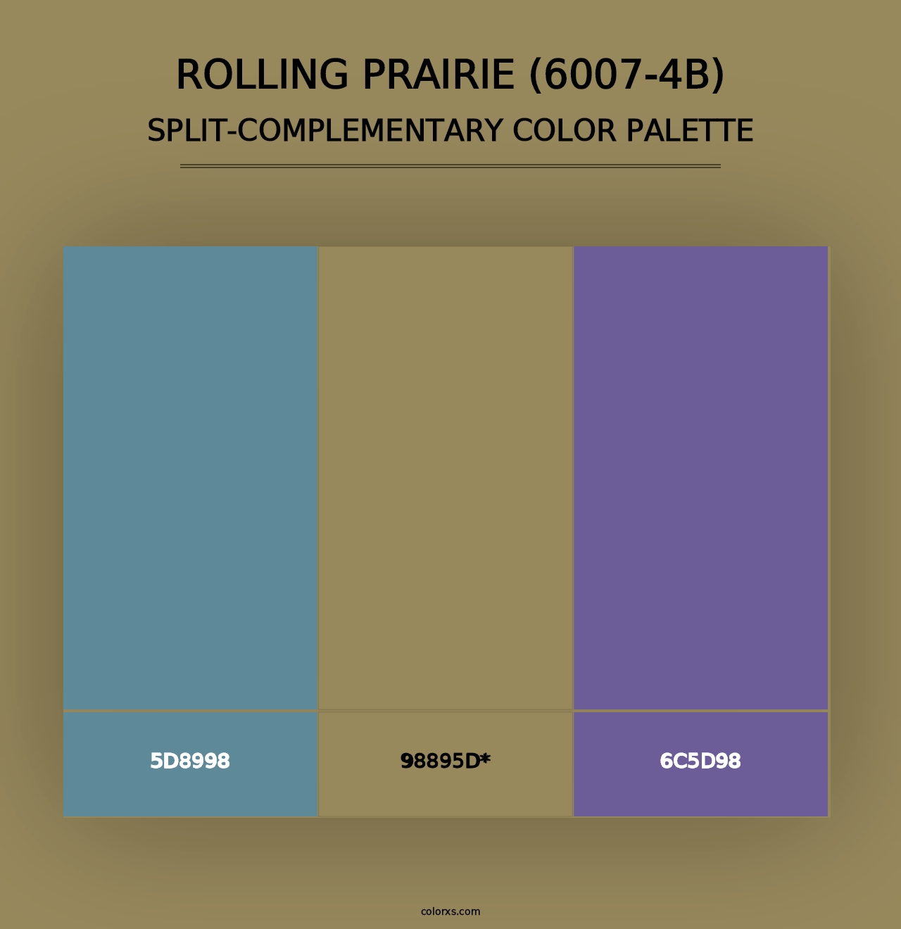 Rolling Prairie (6007-4B) - Split-Complementary Color Palette