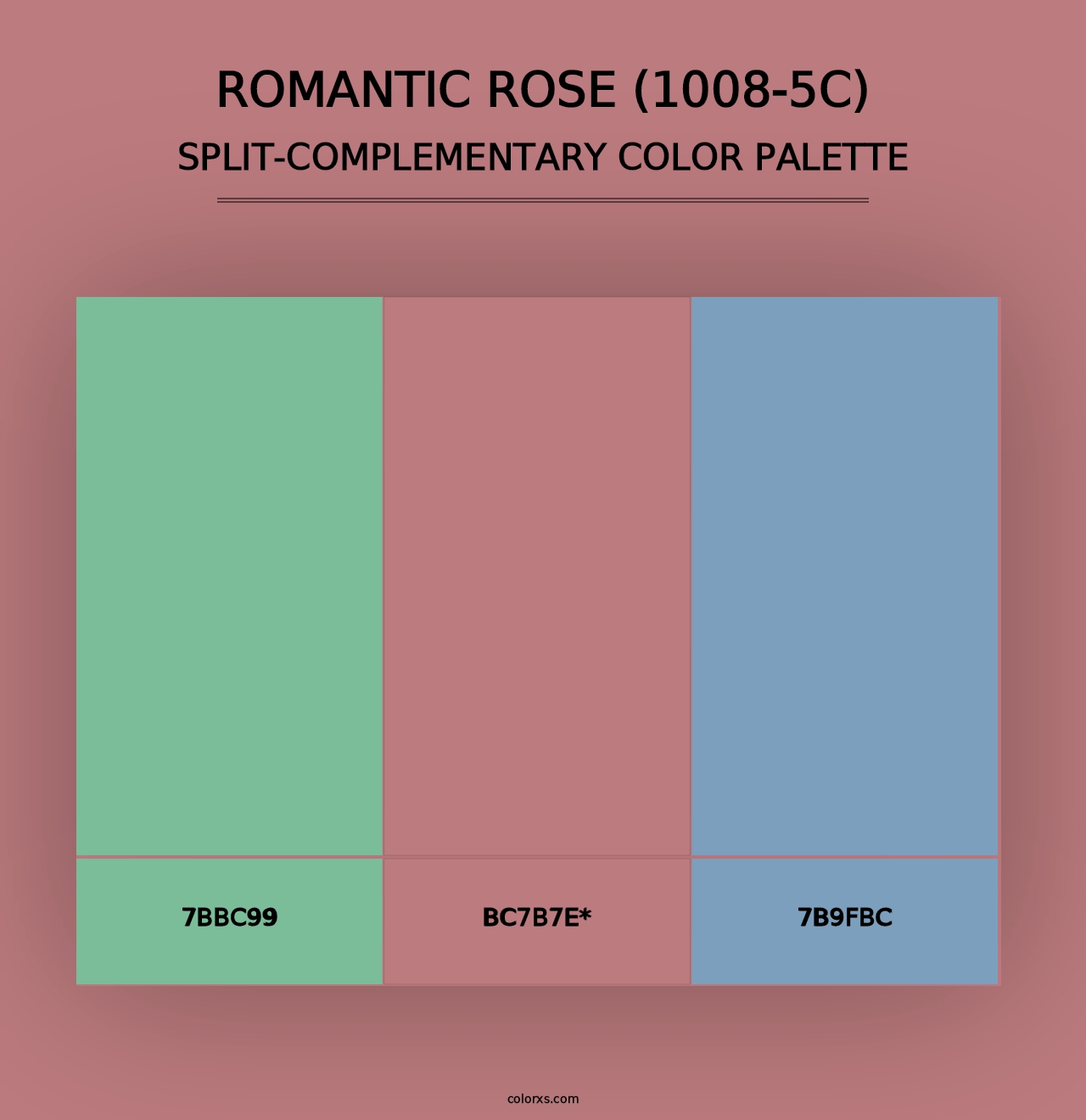 Romantic Rose (1008-5C) - Split-Complementary Color Palette