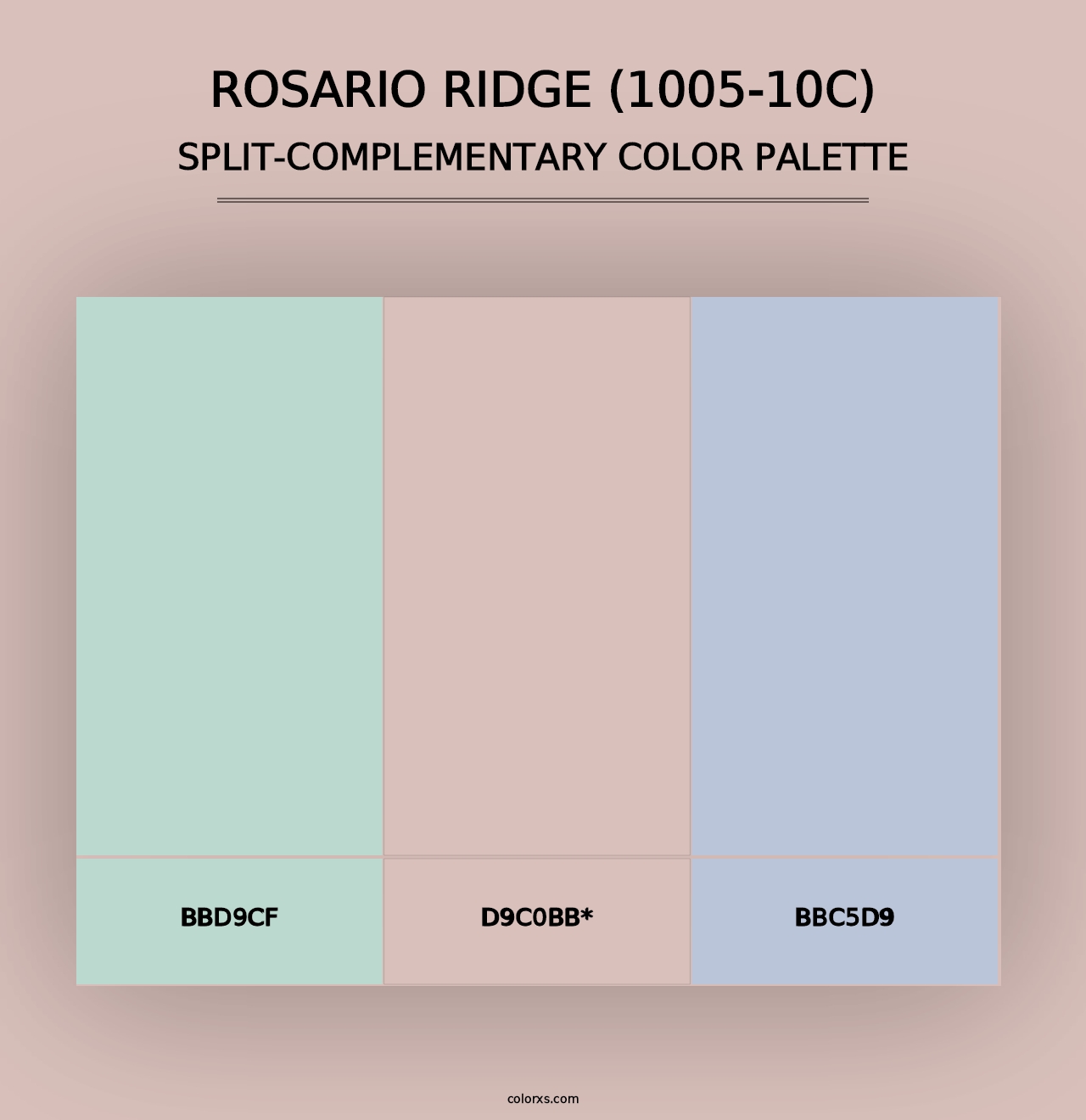 Rosario Ridge (1005-10C) - Split-Complementary Color Palette