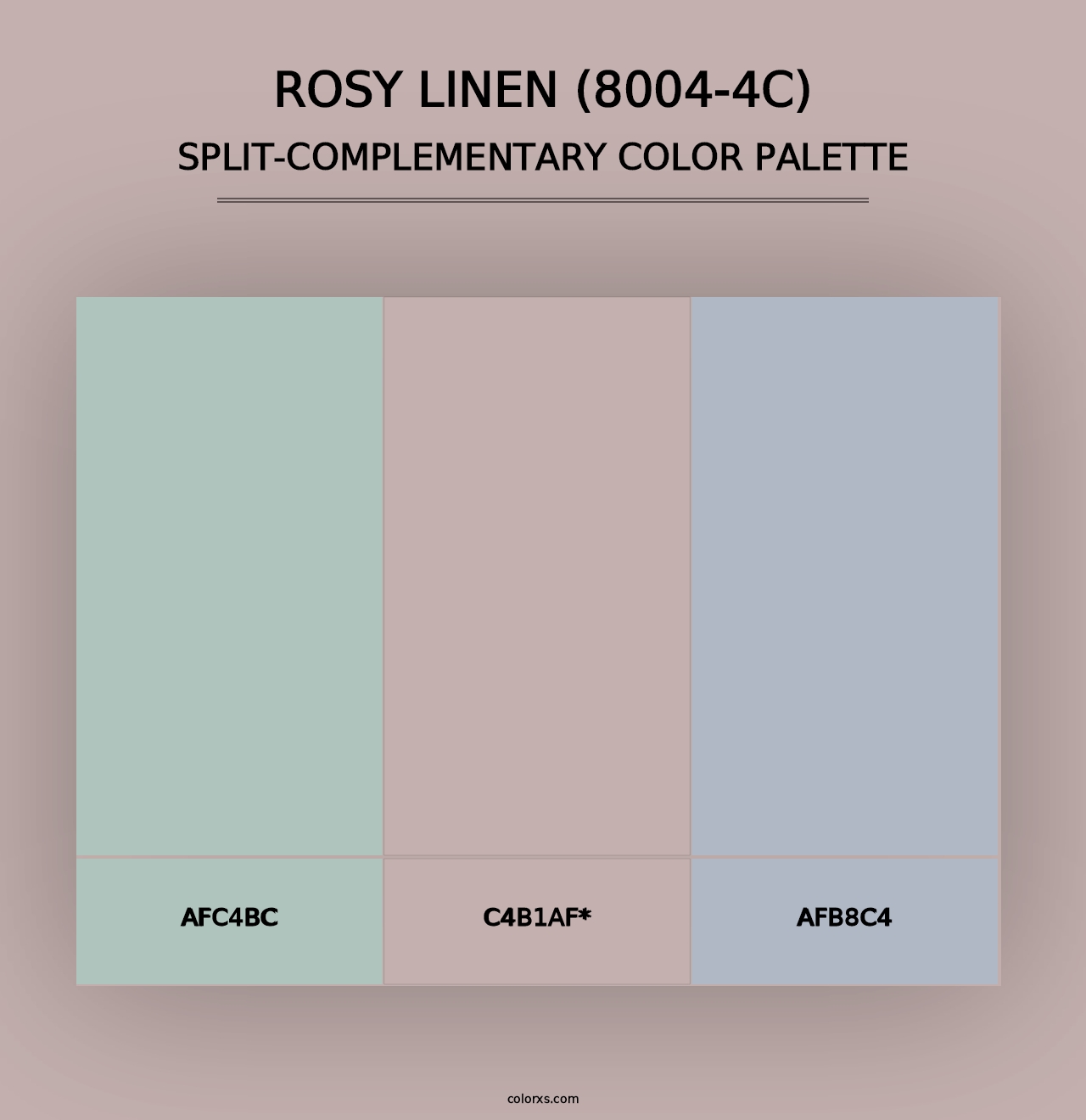 Rosy Linen (8004-4C) - Split-Complementary Color Palette