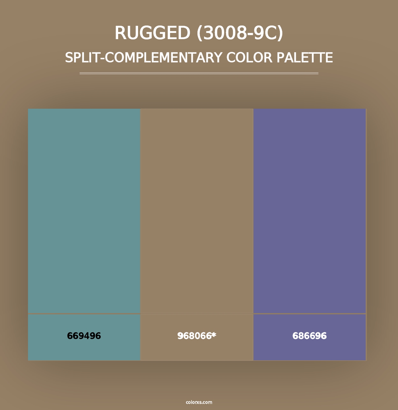 Rugged (3008-9C) - Split-Complementary Color Palette