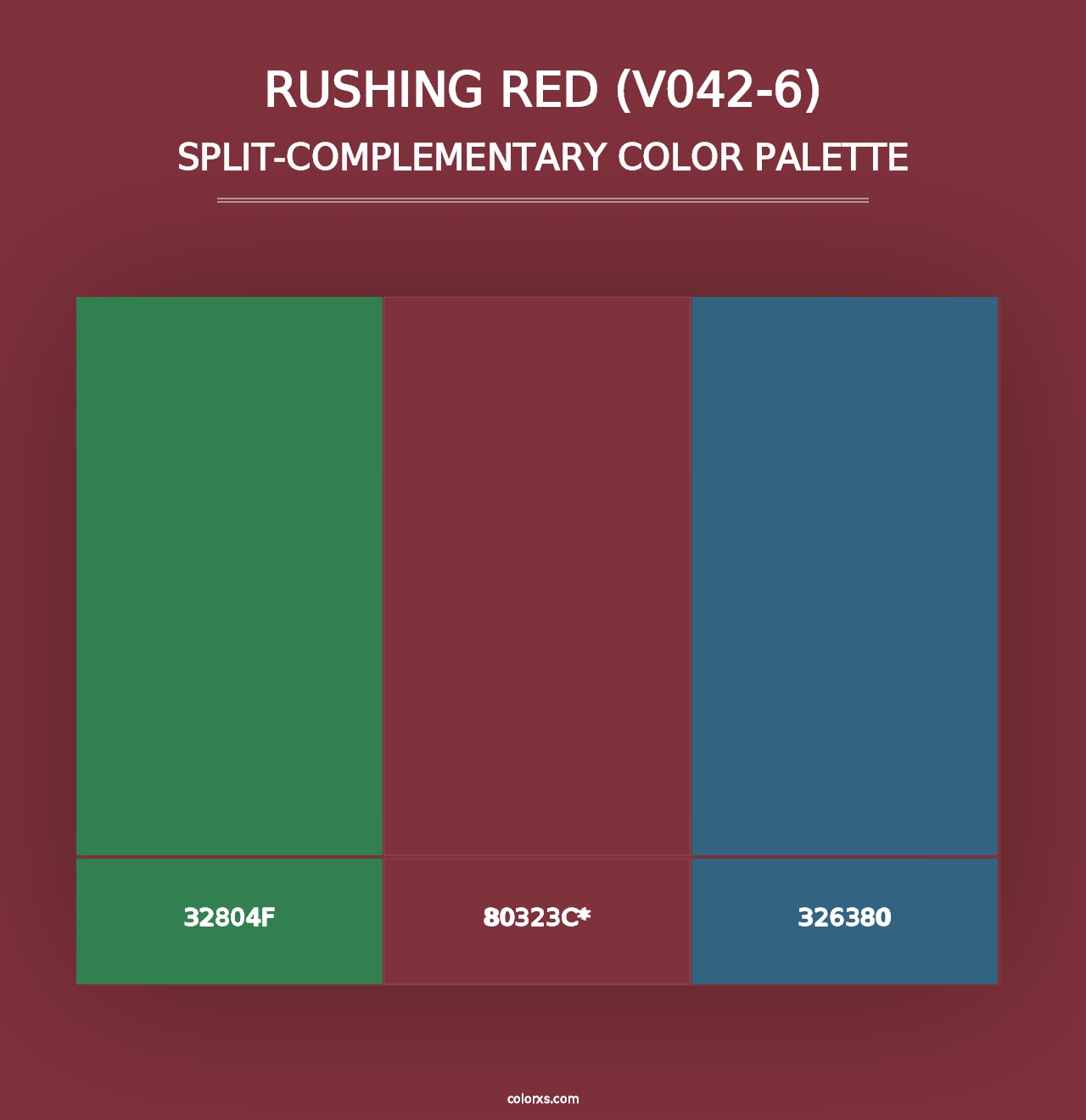 Rushing Red (V042-6) - Split-Complementary Color Palette