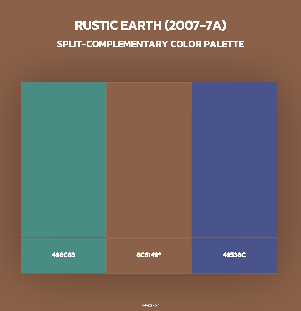 Rustic Earth (2007-7A) - Split-Complementary Color Palette