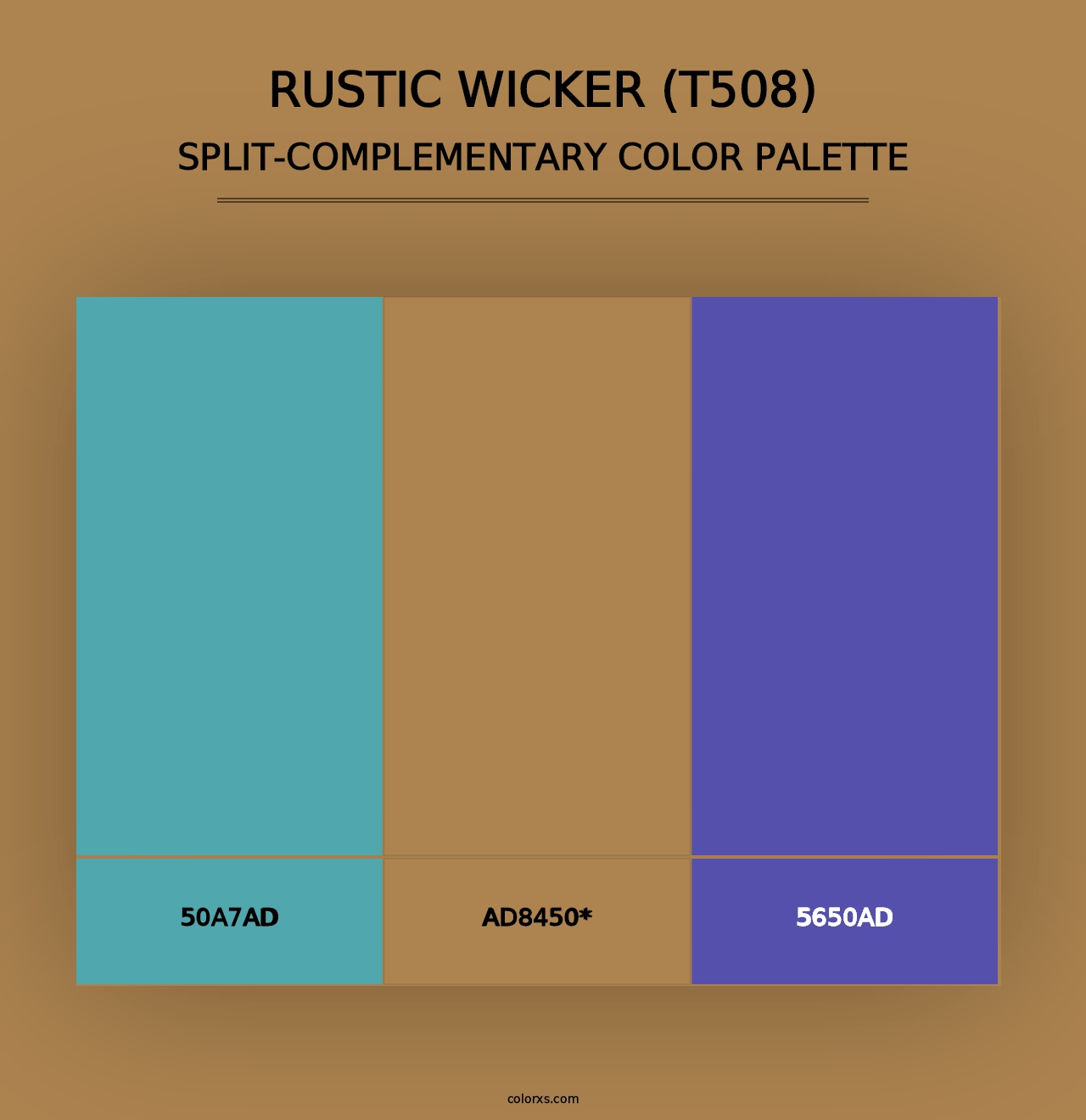 Rustic Wicker (T508) - Split-Complementary Color Palette