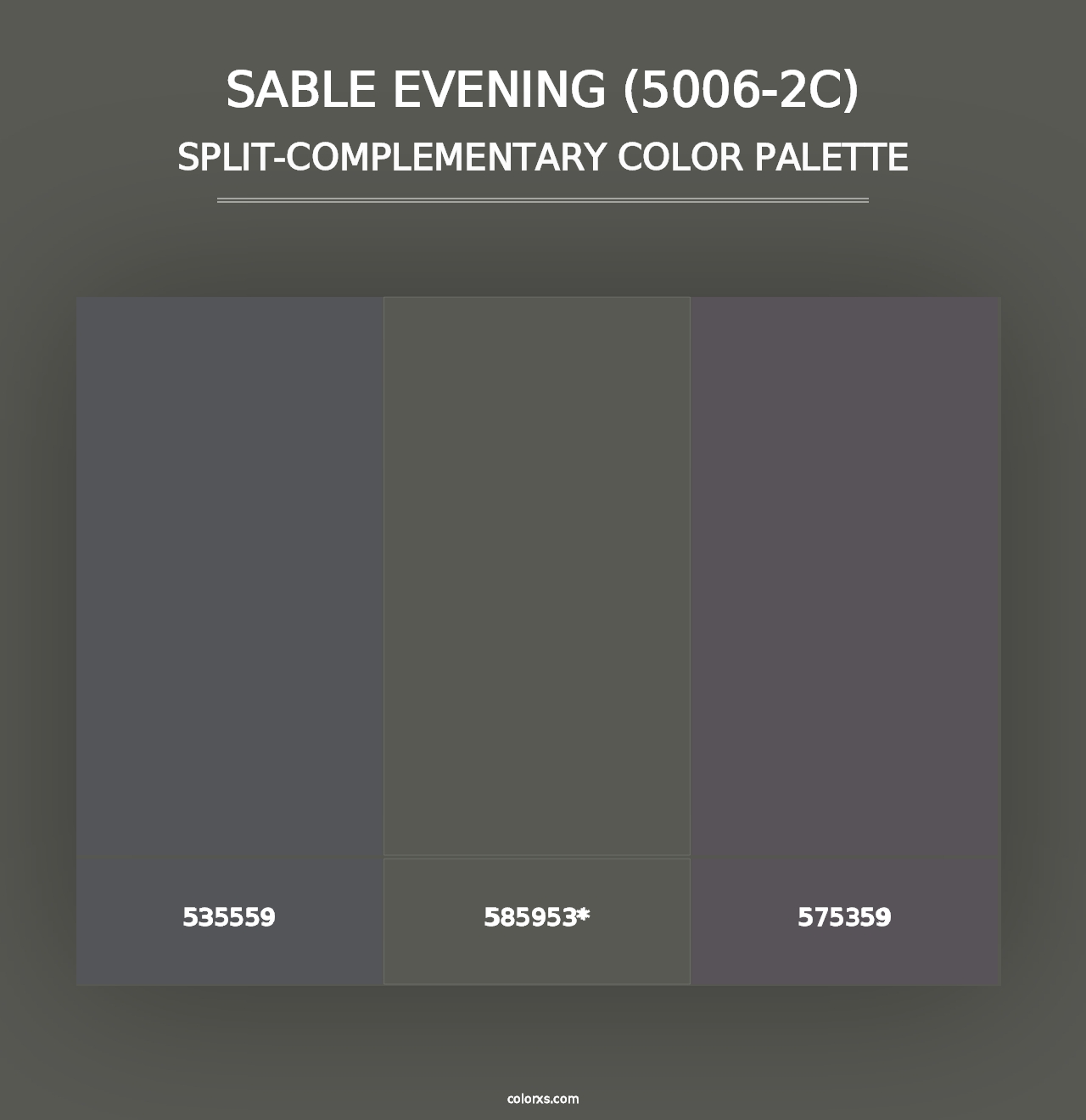 Sable Evening (5006-2C) - Split-Complementary Color Palette