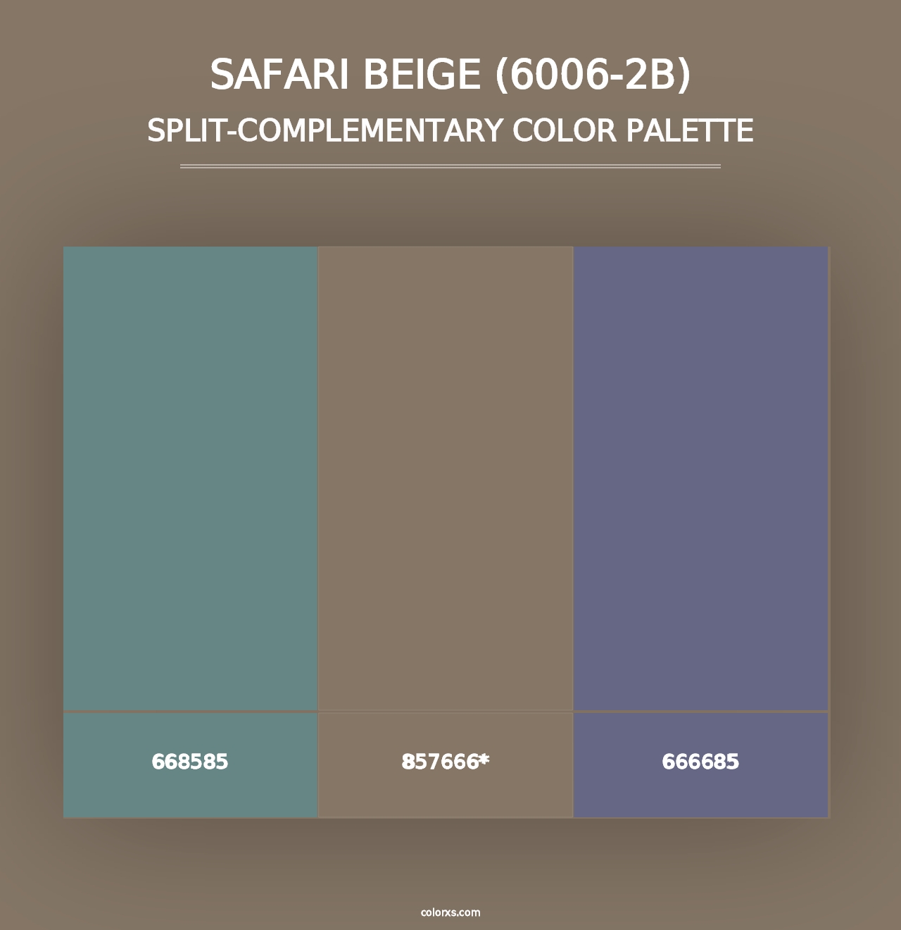 Safari Beige (6006-2B) - Split-Complementary Color Palette