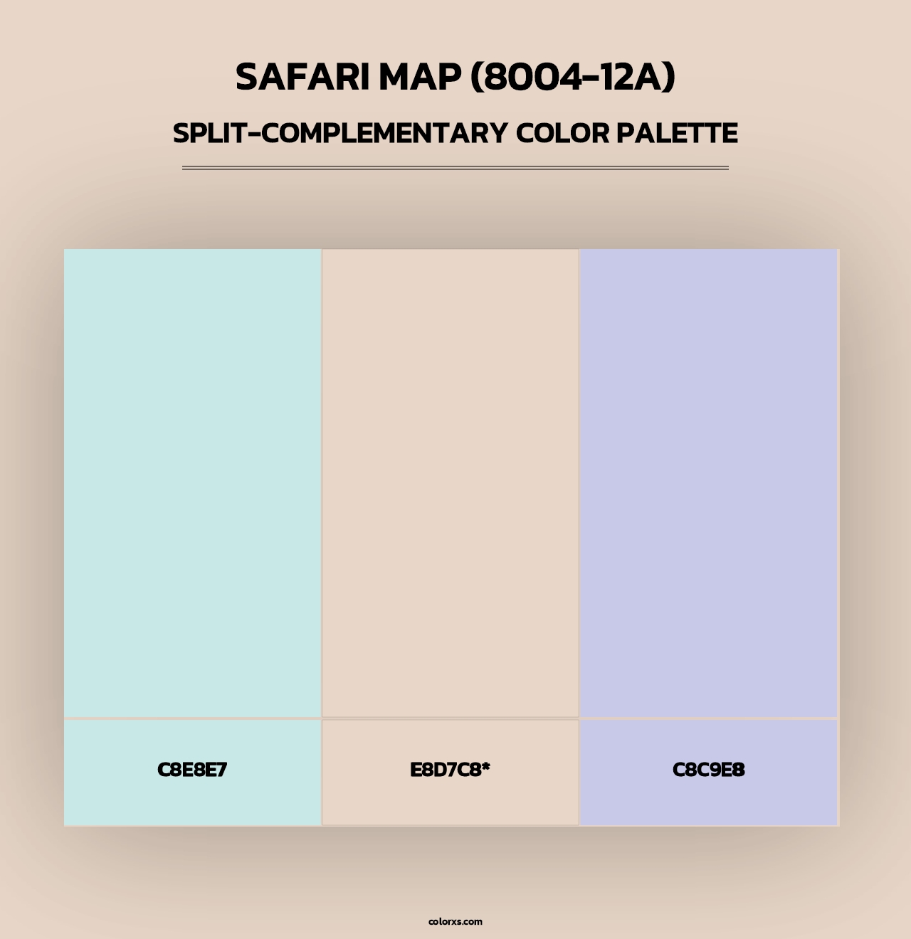 Safari Map (8004-12A) - Split-Complementary Color Palette