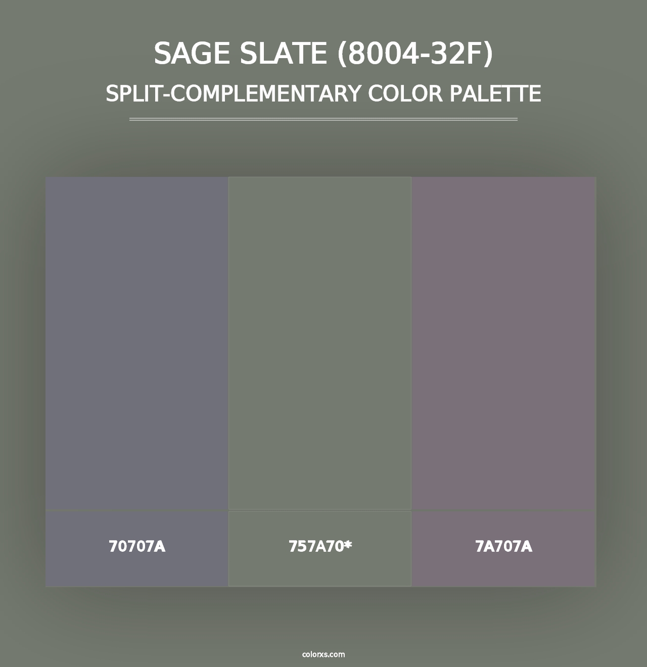 Sage Slate (8004-32F) - Split-Complementary Color Palette