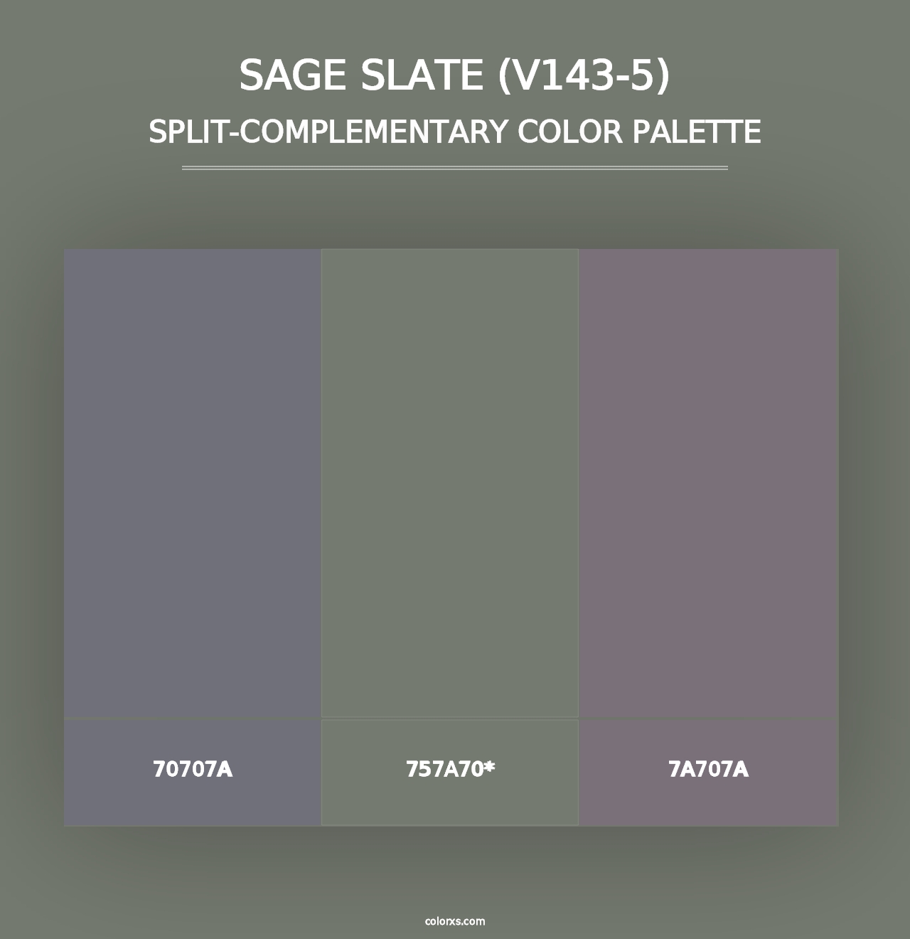 Sage Slate (V143-5) - Split-Complementary Color Palette