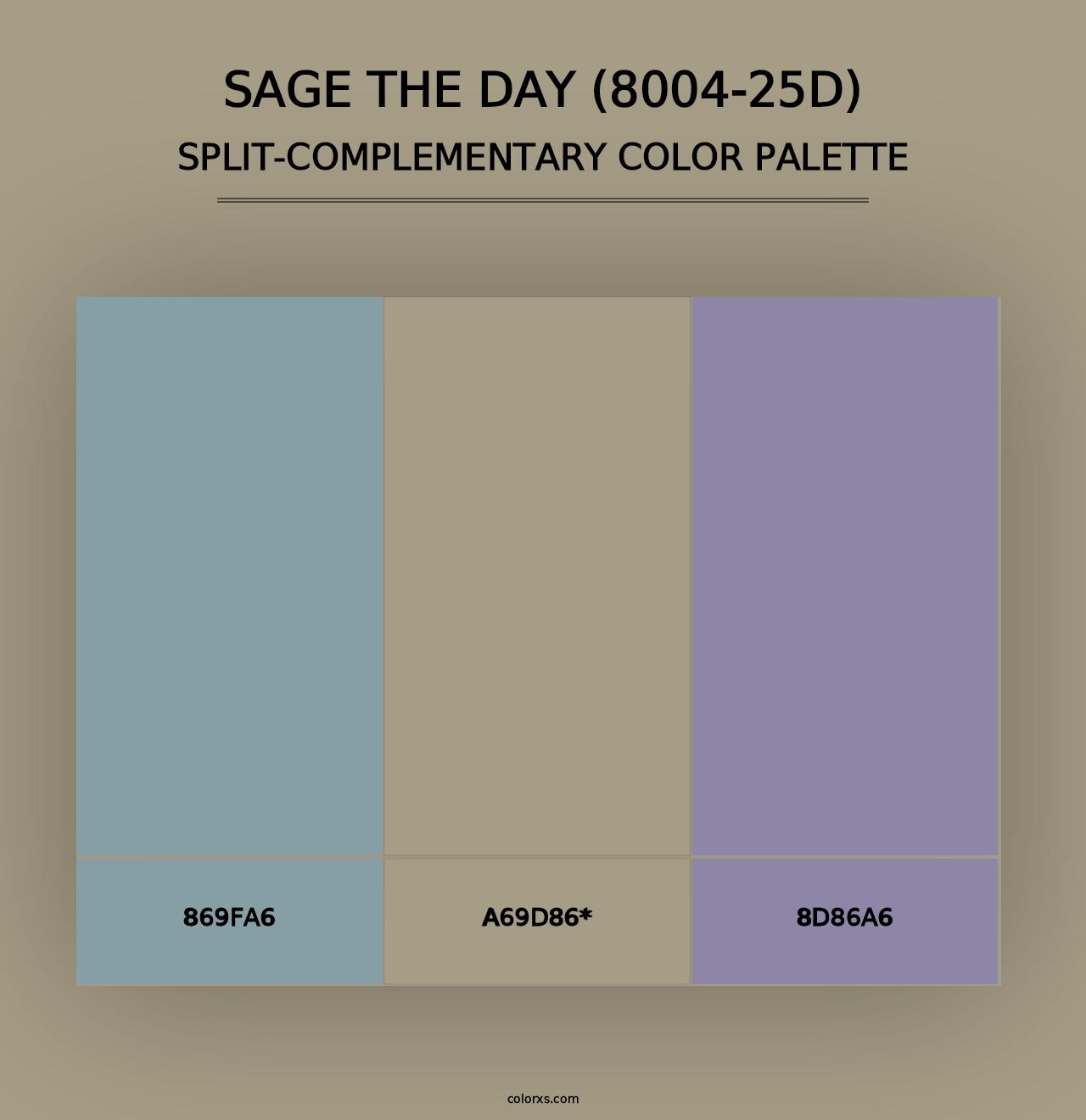 Sage the Day (8004-25D) - Split-Complementary Color Palette