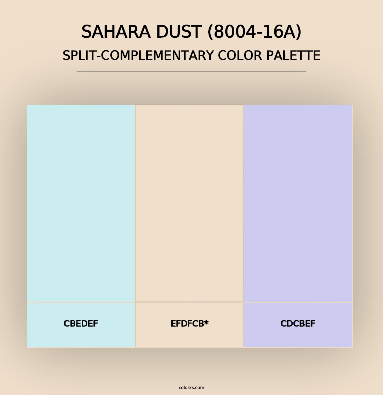 Sahara Dust (8004-16A) - Split-Complementary Color Palette