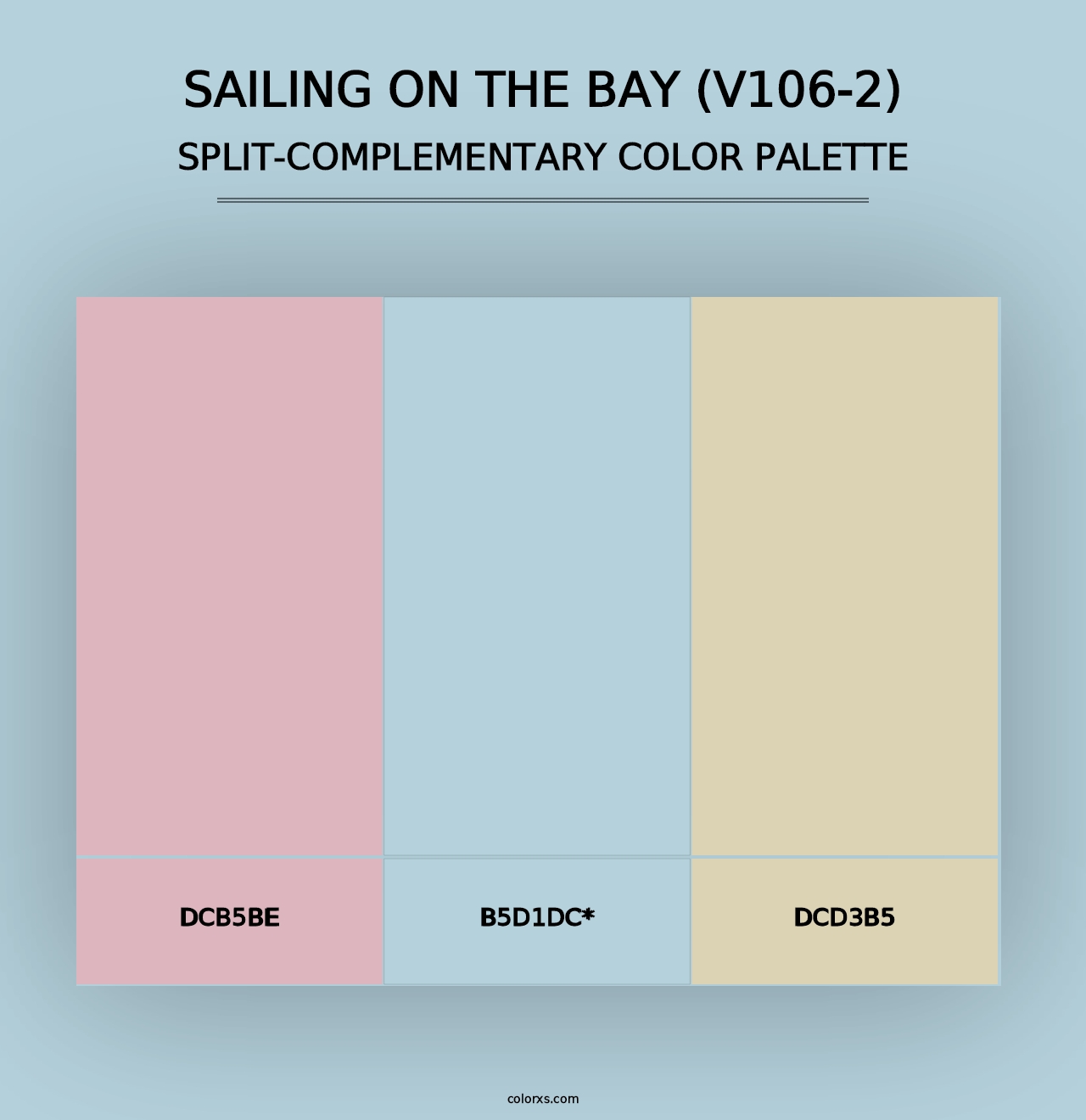 Sailing on the Bay (V106-2) - Split-Complementary Color Palette