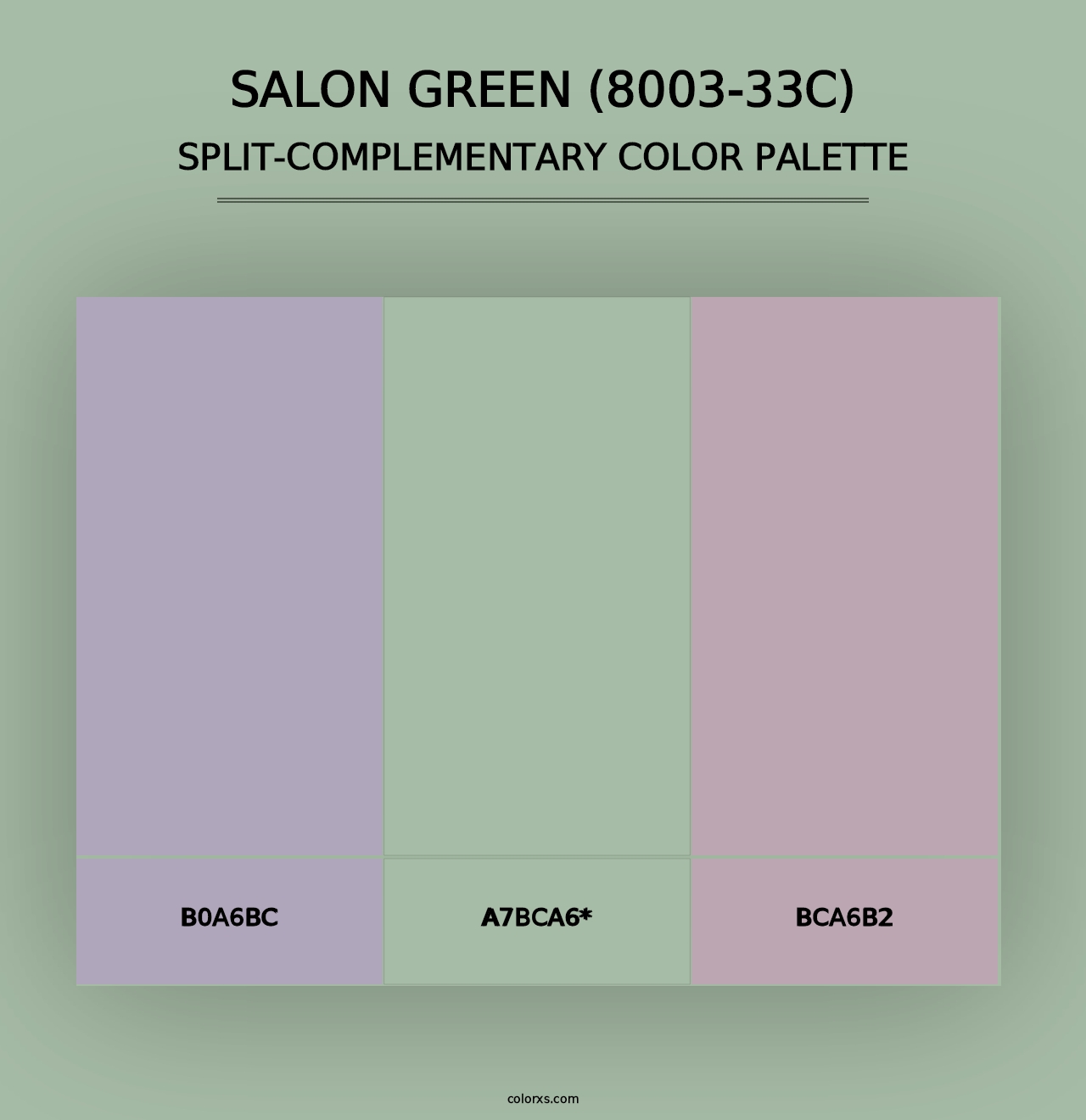 Salon Green (8003-33C) - Split-Complementary Color Palette