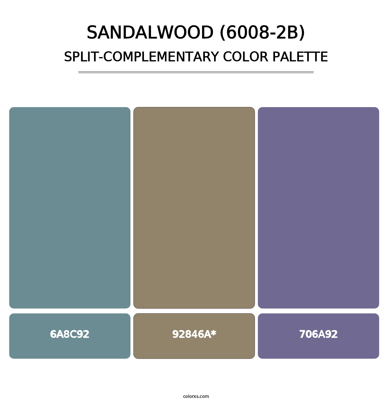 Sandalwood (6008-2B) - Split-Complementary Color Palette