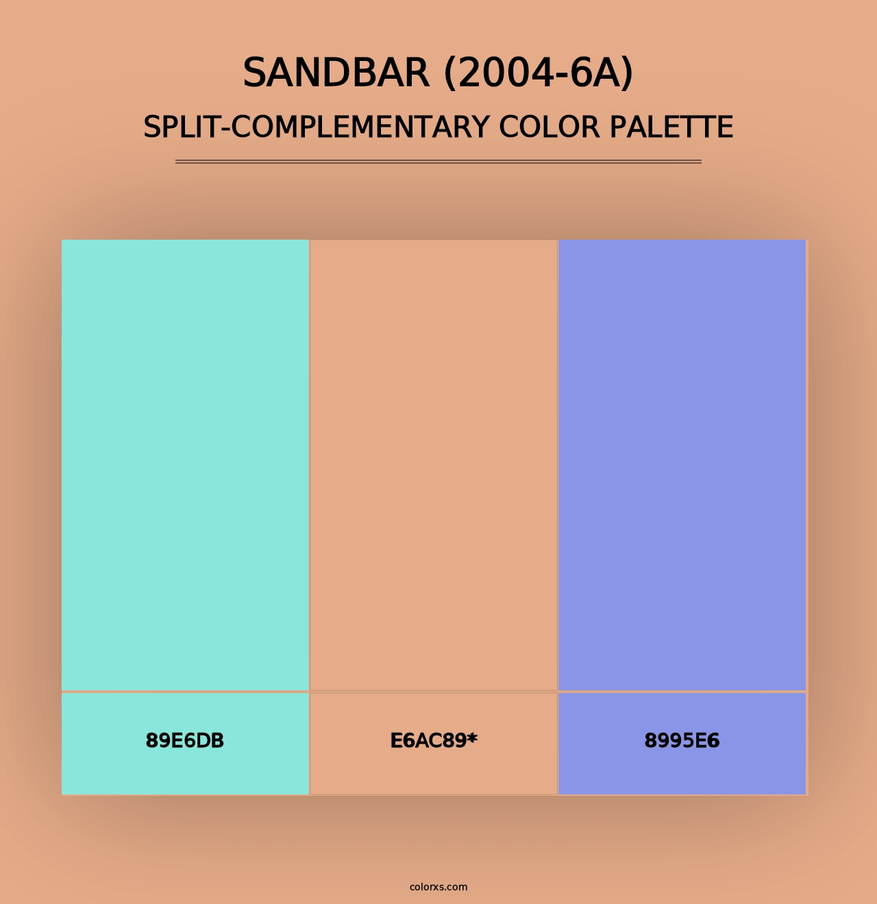 Sandbar (2004-6A) - Split-Complementary Color Palette