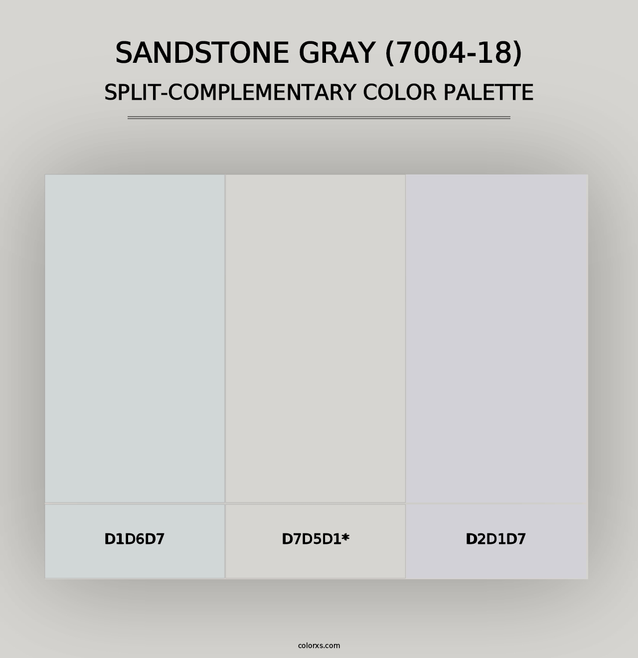 Sandstone Gray (7004-18) - Split-Complementary Color Palette