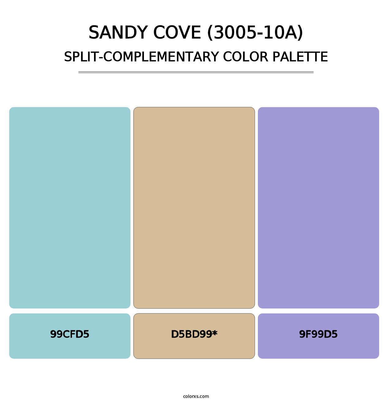 Sandy Cove (3005-10A) - Split-Complementary Color Palette