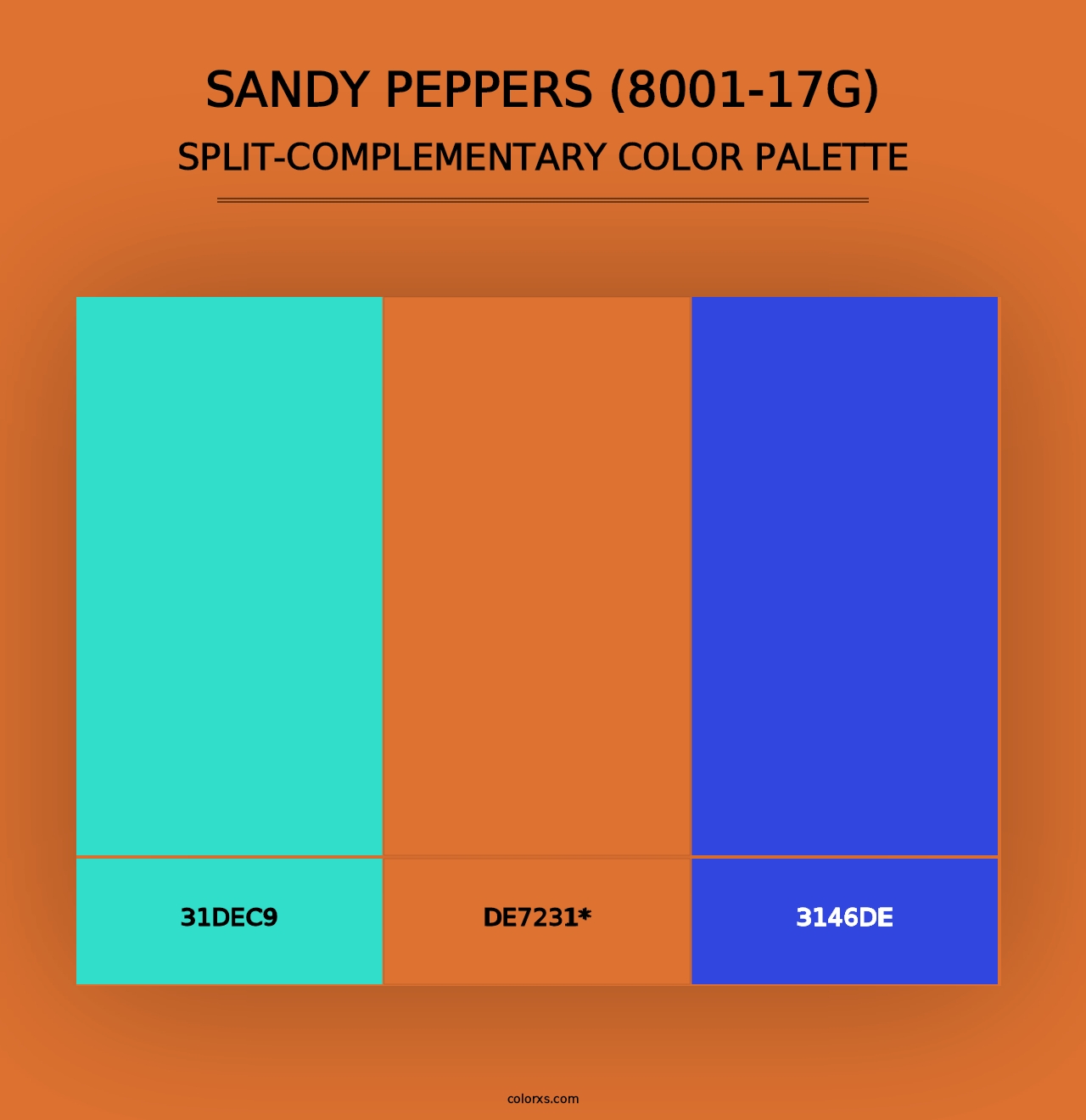 Sandy Peppers (8001-17G) - Split-Complementary Color Palette