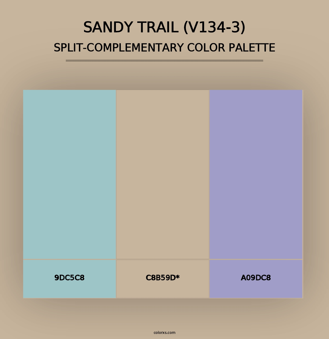 Sandy Trail (V134-3) - Split-Complementary Color Palette