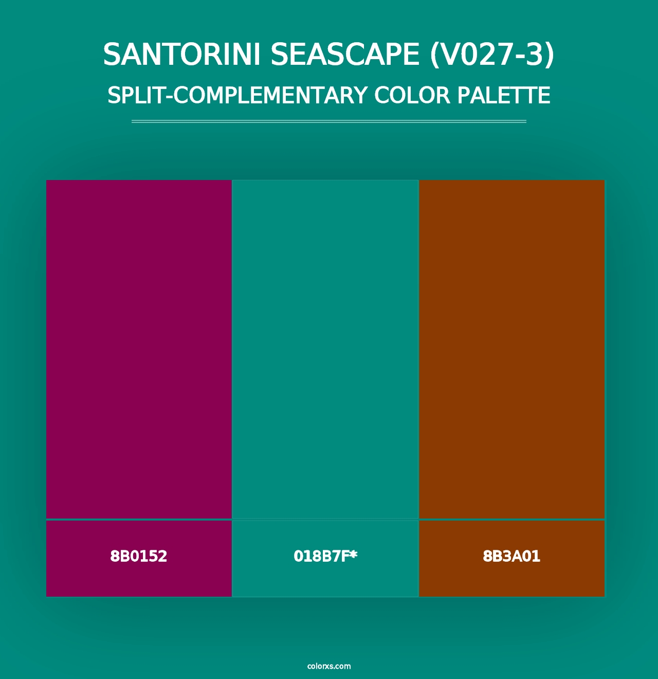 Santorini Seascape (V027-3) - Split-Complementary Color Palette