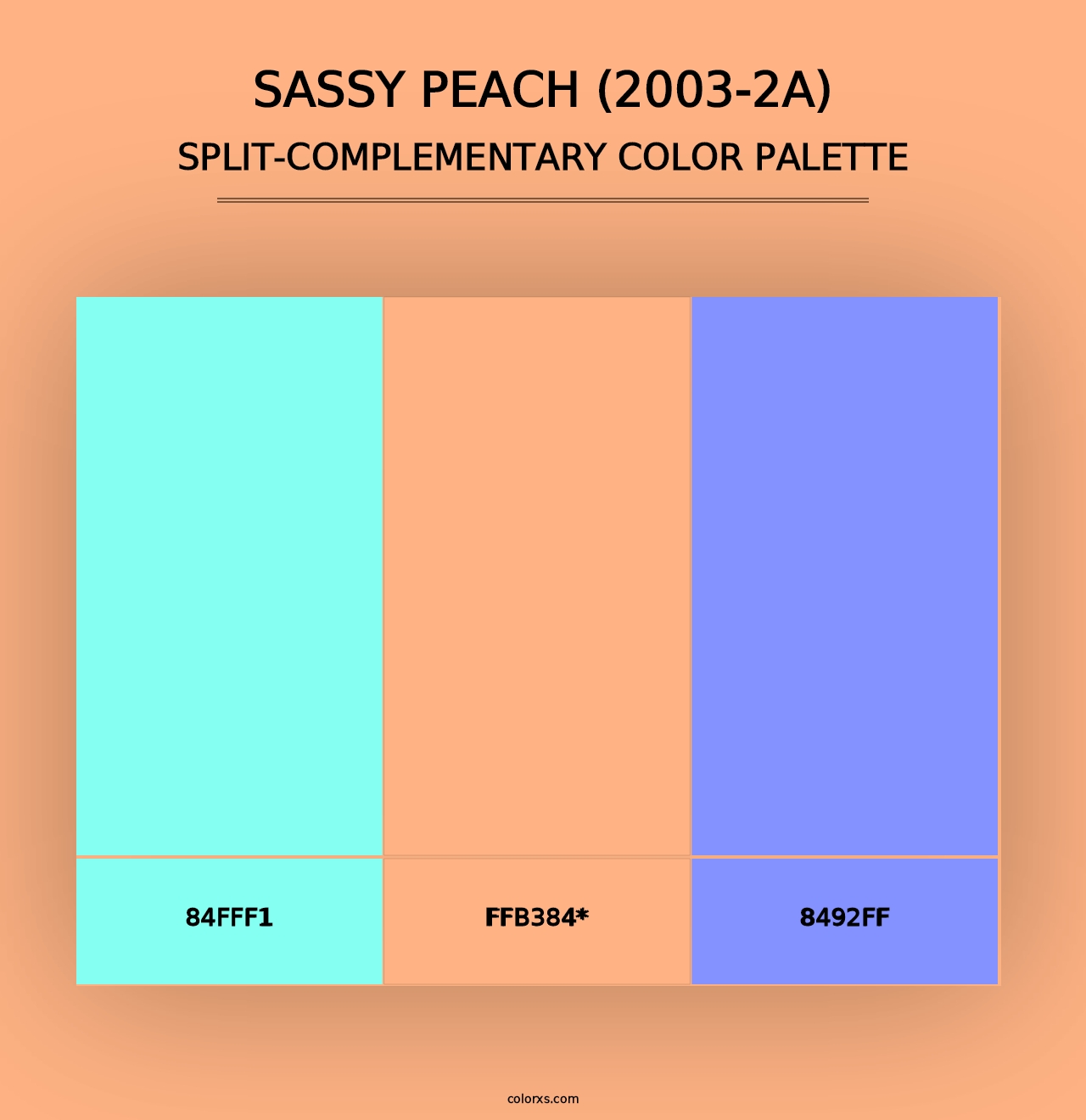 Sassy Peach (2003-2A) - Split-Complementary Color Palette