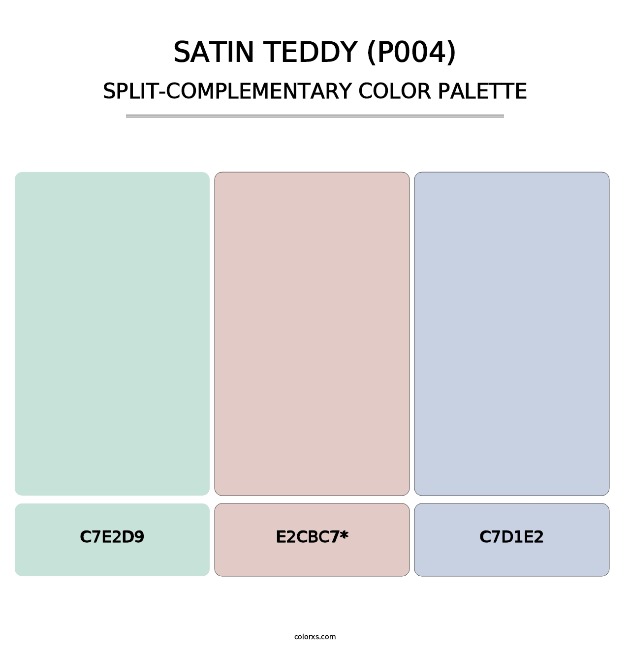 Satin Teddy (P004) - Split-Complementary Color Palette