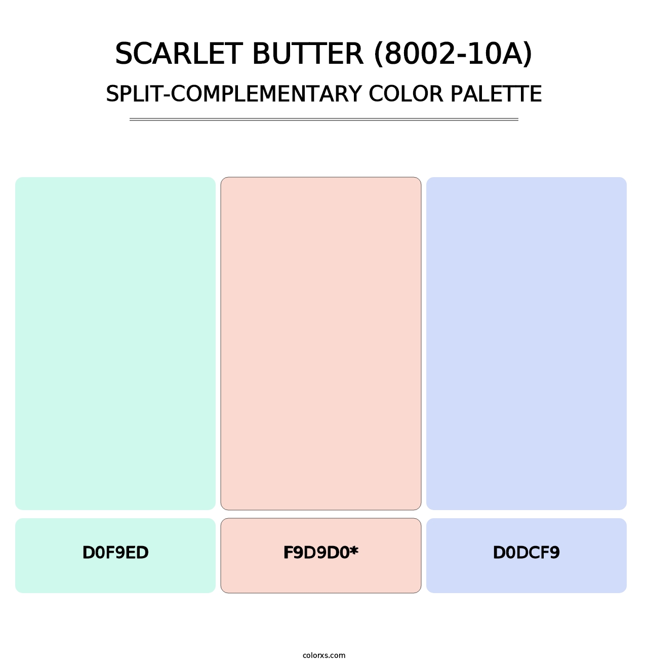 Scarlet Butter (8002-10A) - Split-Complementary Color Palette