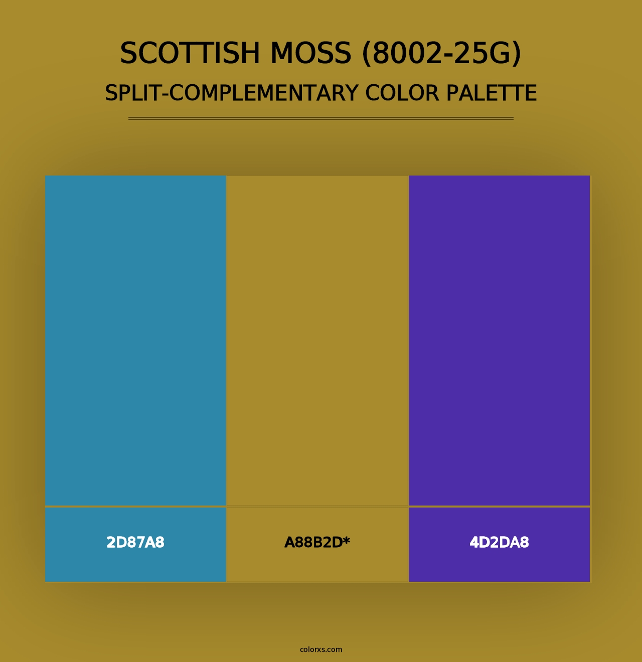 Scottish Moss (8002-25G) - Split-Complementary Color Palette