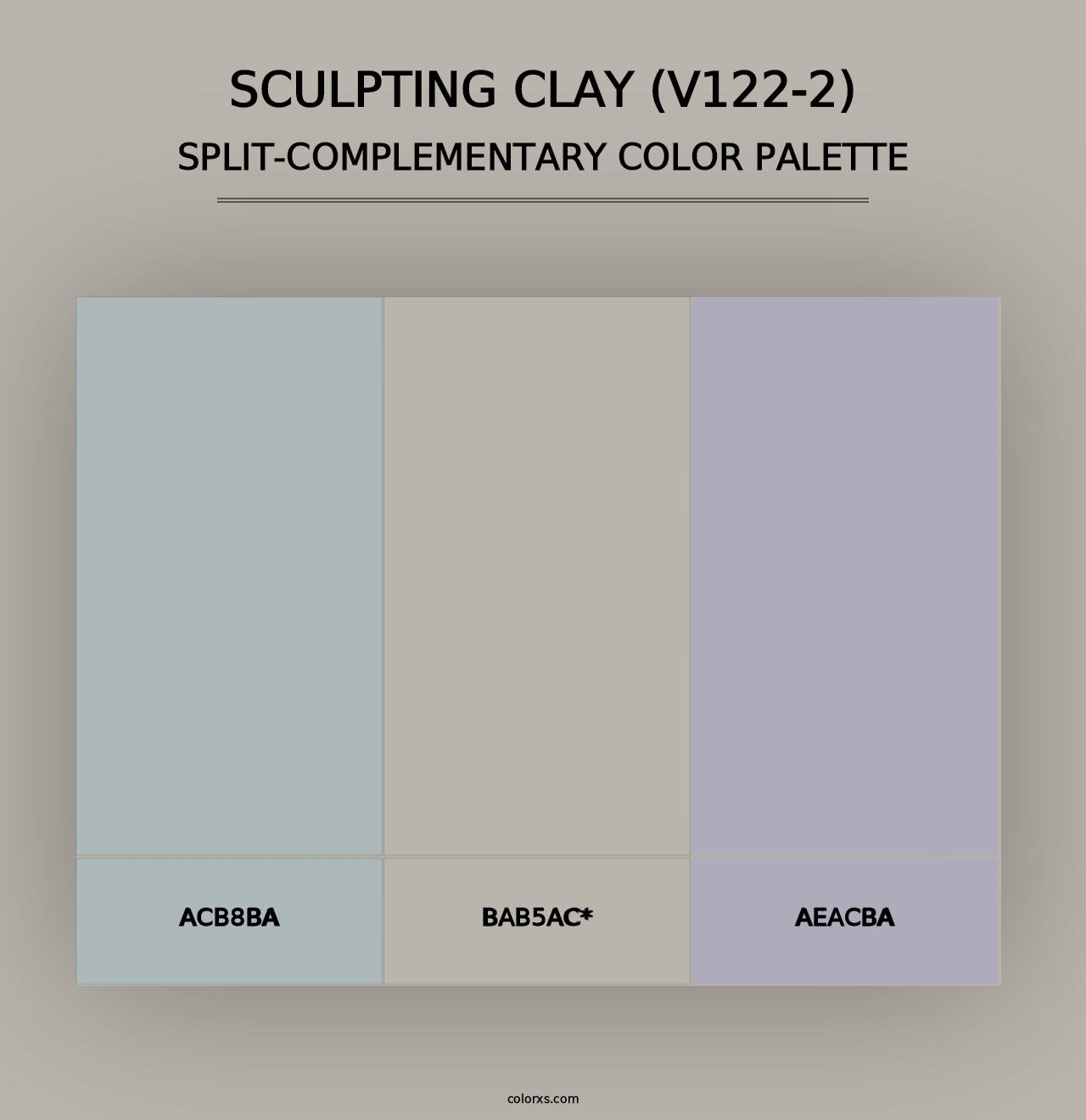 Sculpting Clay (V122-2) - Split-Complementary Color Palette