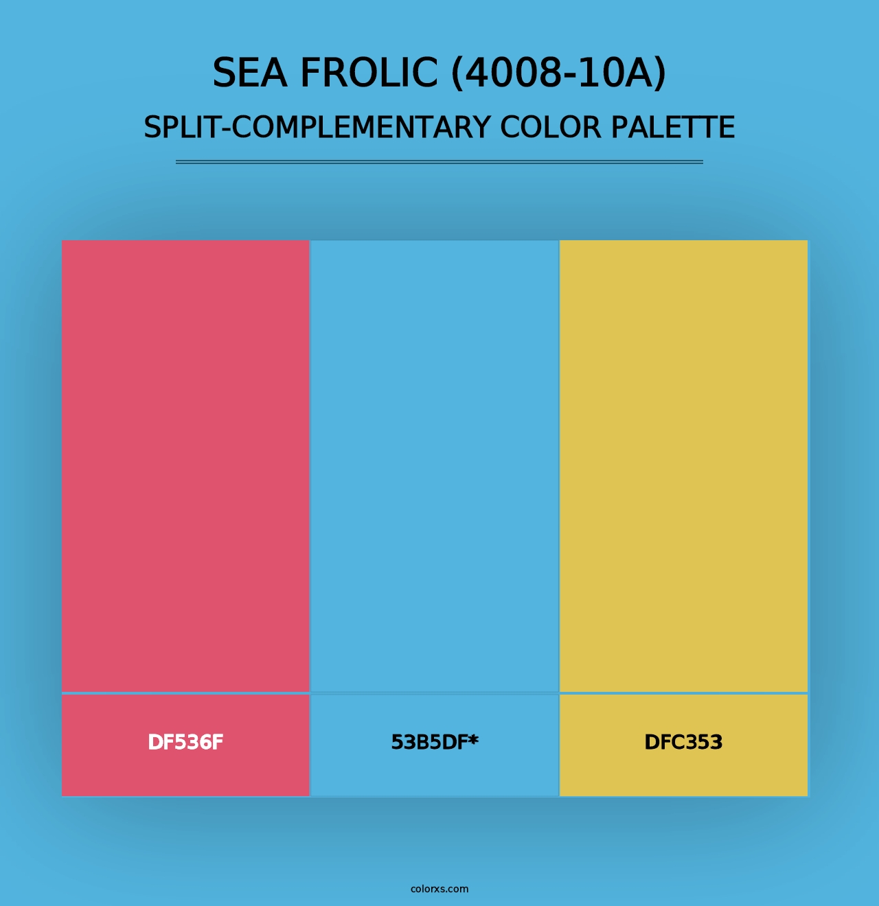 Sea Frolic (4008-10A) - Split-Complementary Color Palette