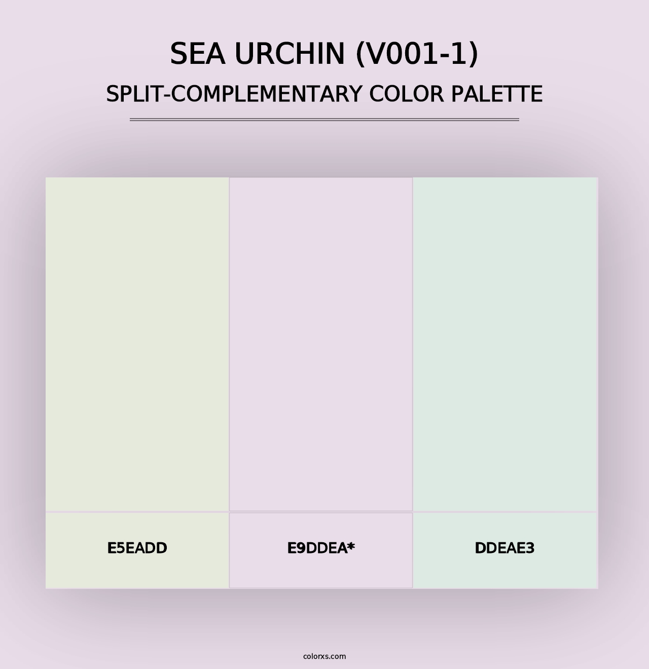 Sea Urchin (V001-1) - Split-Complementary Color Palette