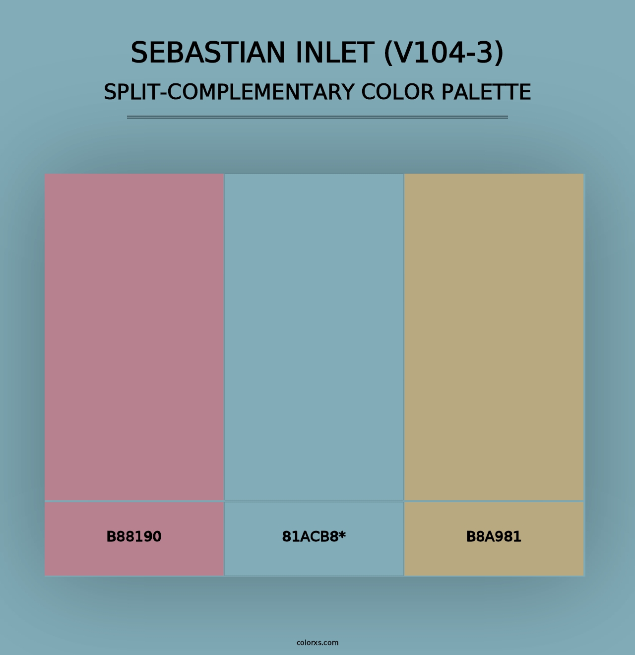 Sebastian Inlet (V104-3) - Split-Complementary Color Palette