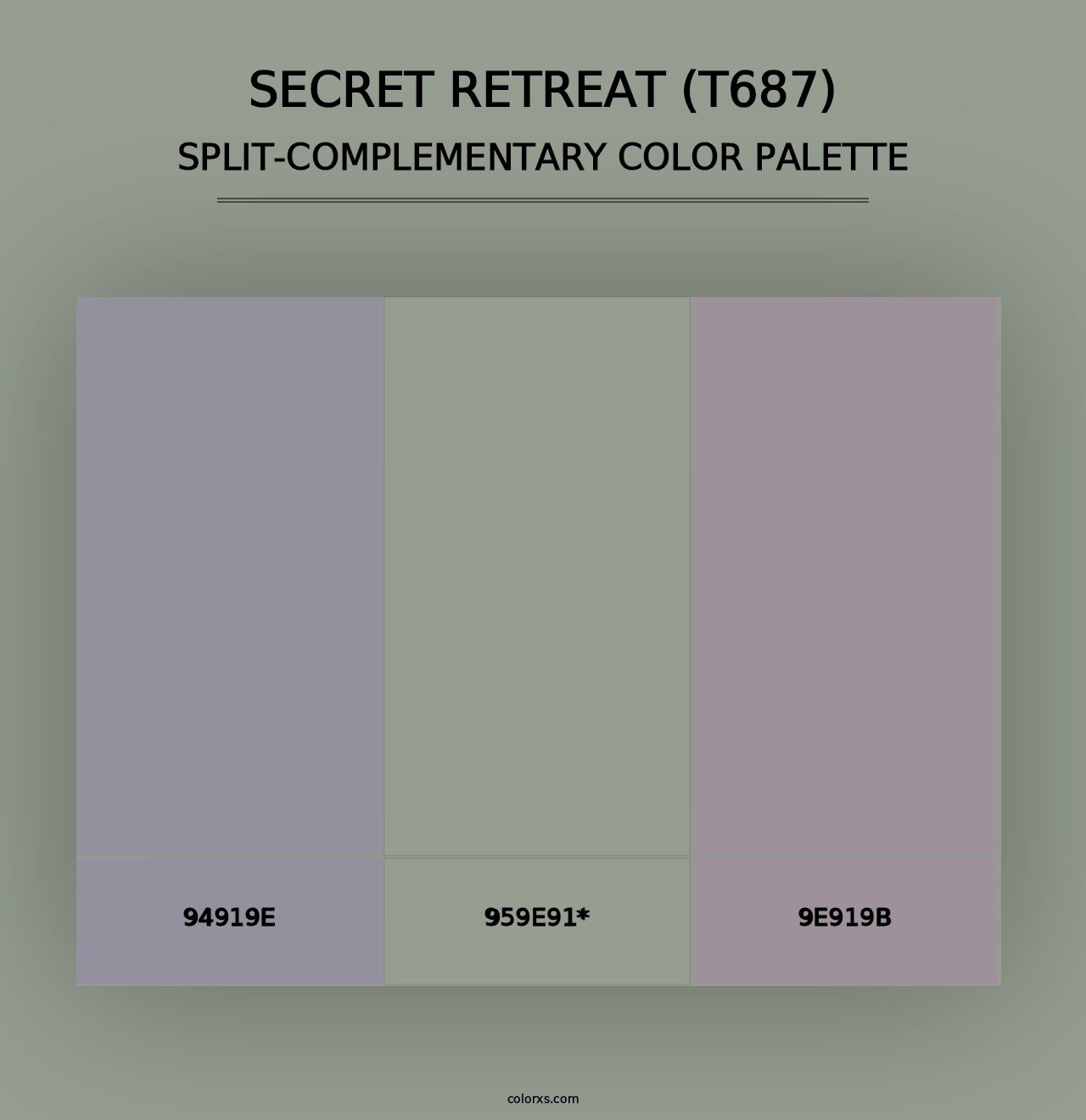 Secret Retreat (T687) - Split-Complementary Color Palette