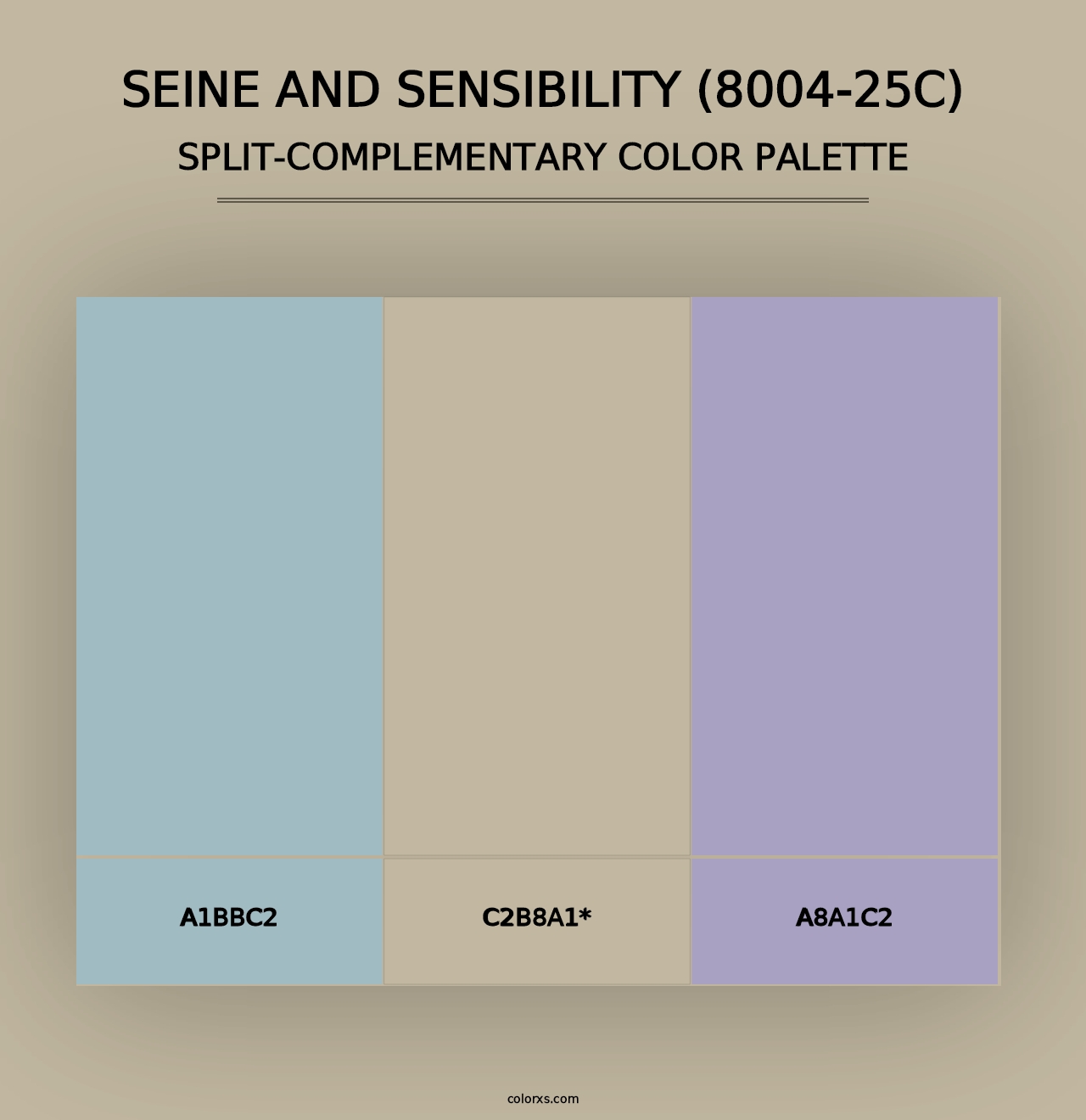 Seine and Sensibility (8004-25C) - Split-Complementary Color Palette