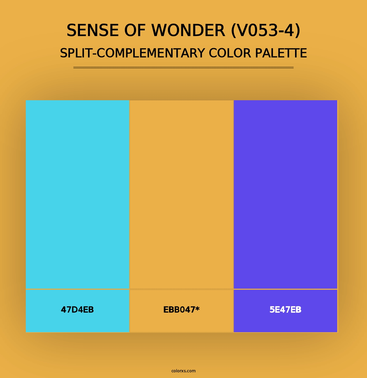 Sense of Wonder (V053-4) - Split-Complementary Color Palette