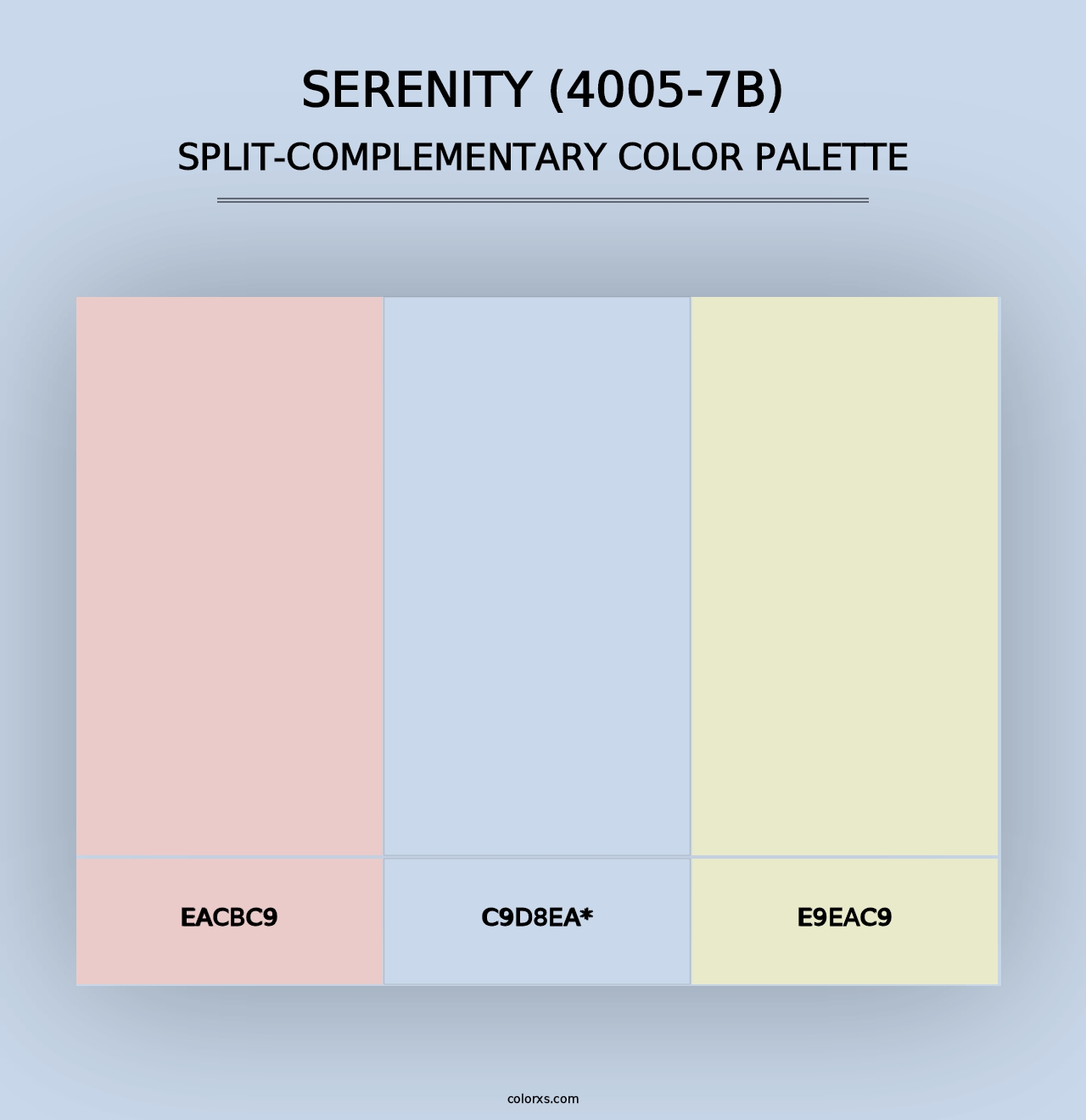 Serenity (4005-7B) - Split-Complementary Color Palette